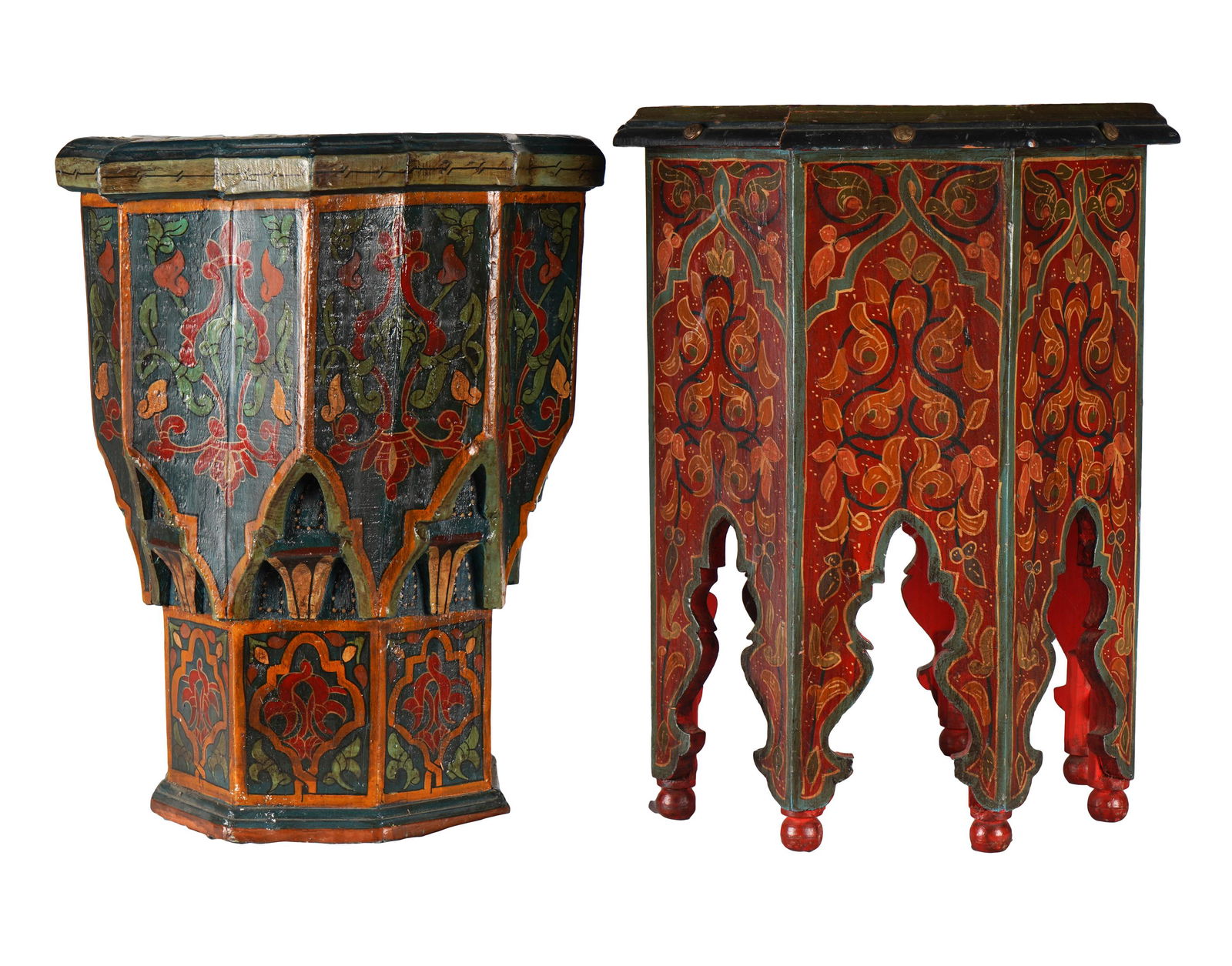 TWO MOROCCAN-STYLE TABORETS (1 of 15)