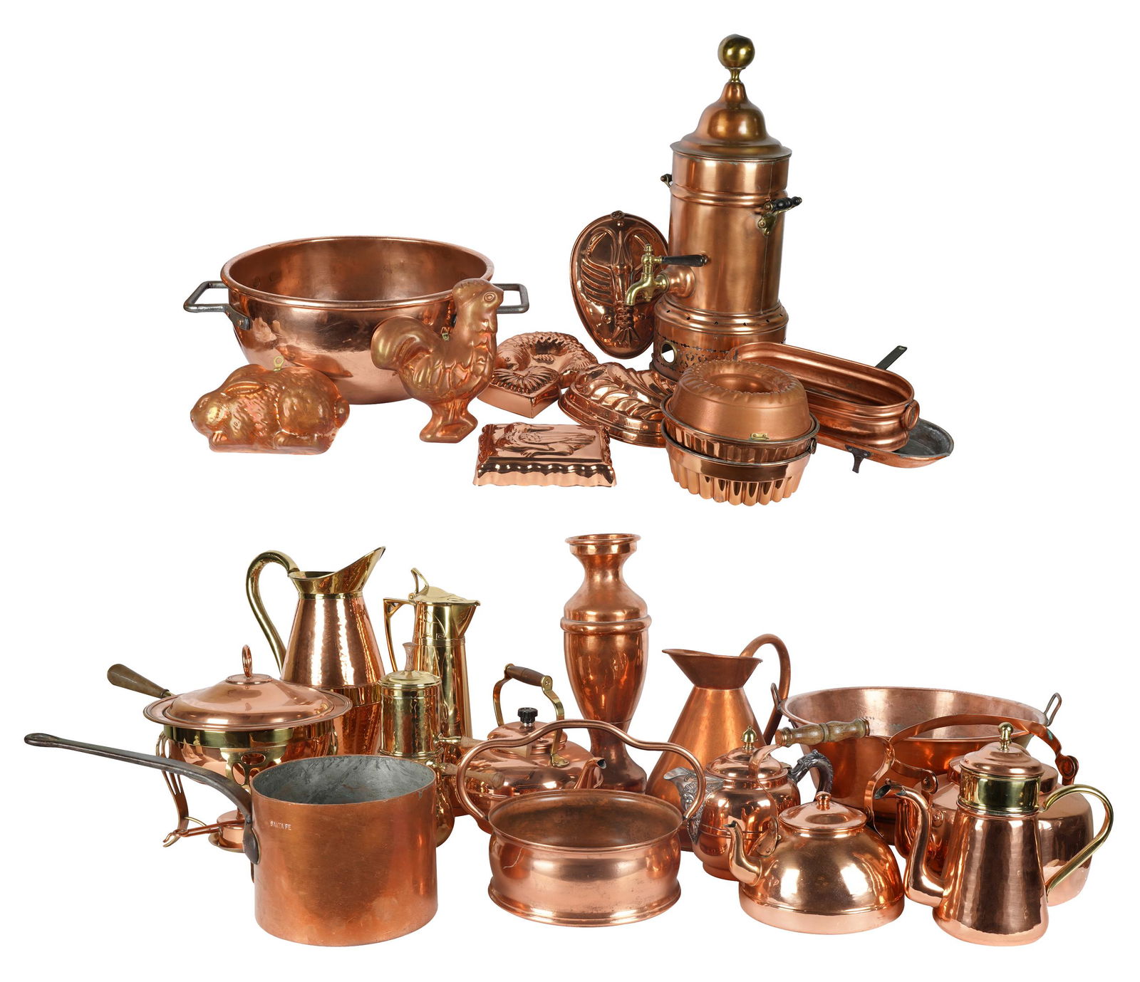 COLLECTION OF ASSORTED COPPER COOKWARE (1 of 20)