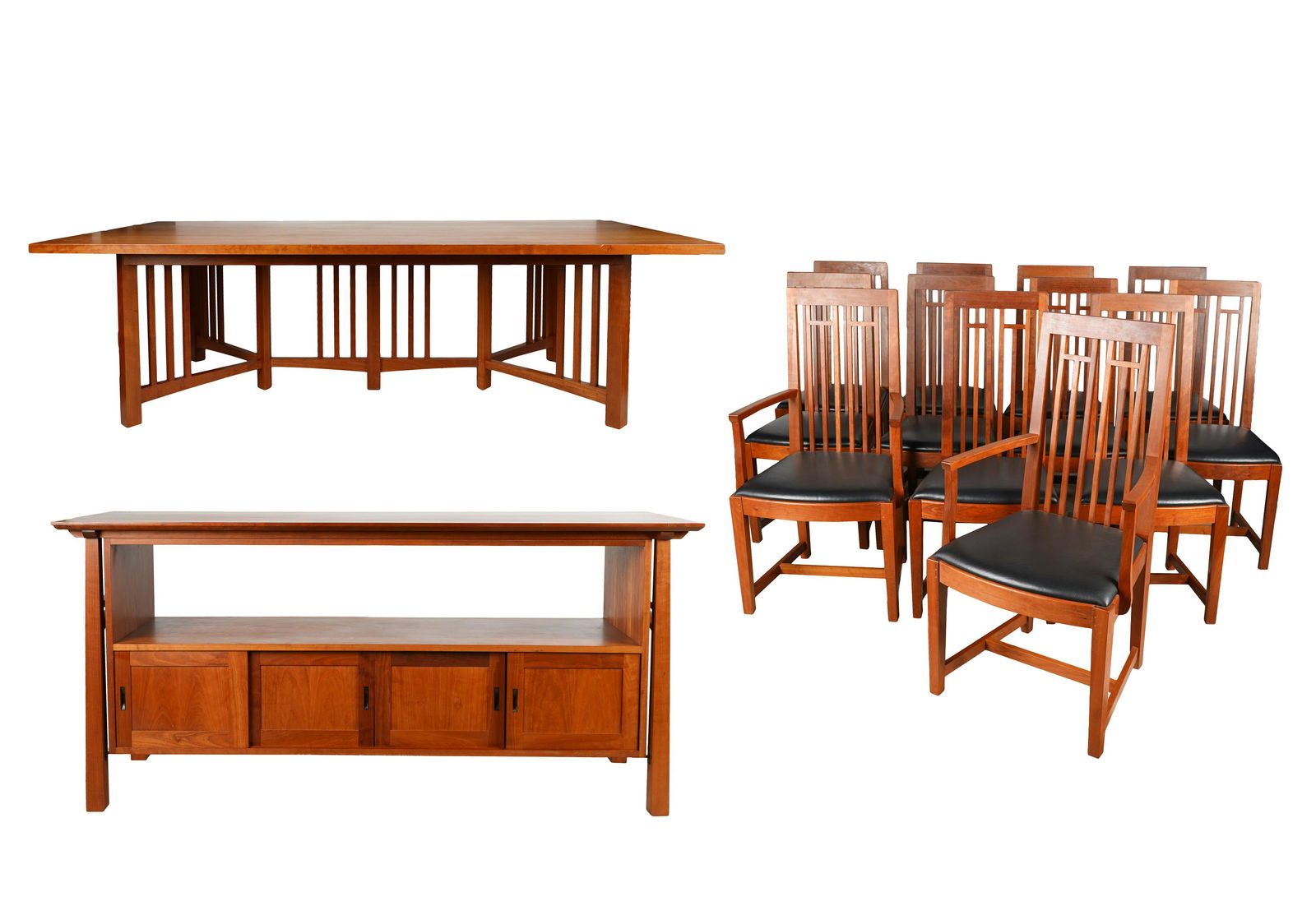 THOMAS MOSER "NEW CENTURY" CHERRY WOOD DINING SET (1 of 20)