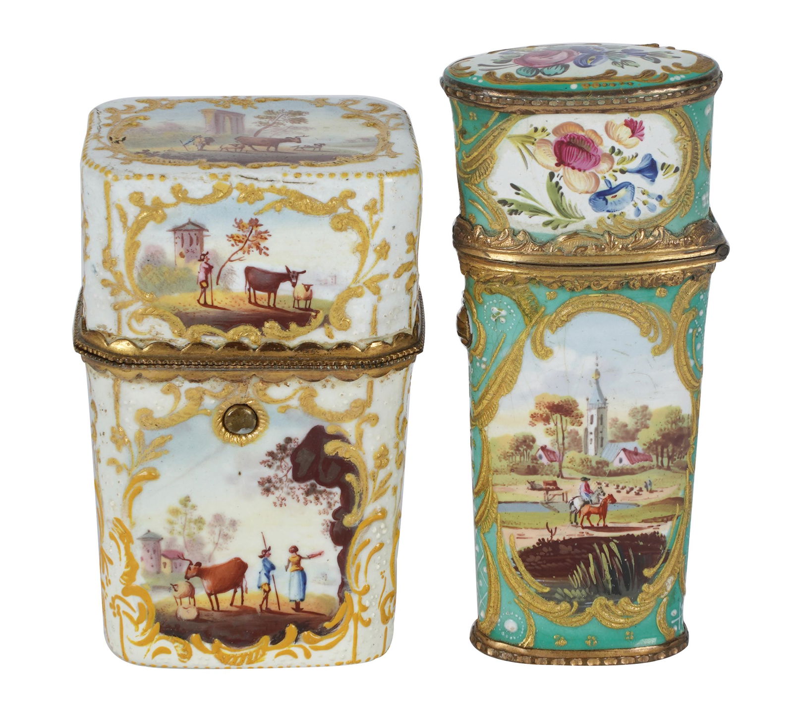 TWO FRENCH PORCELAIN ETUIS (1 of 5)