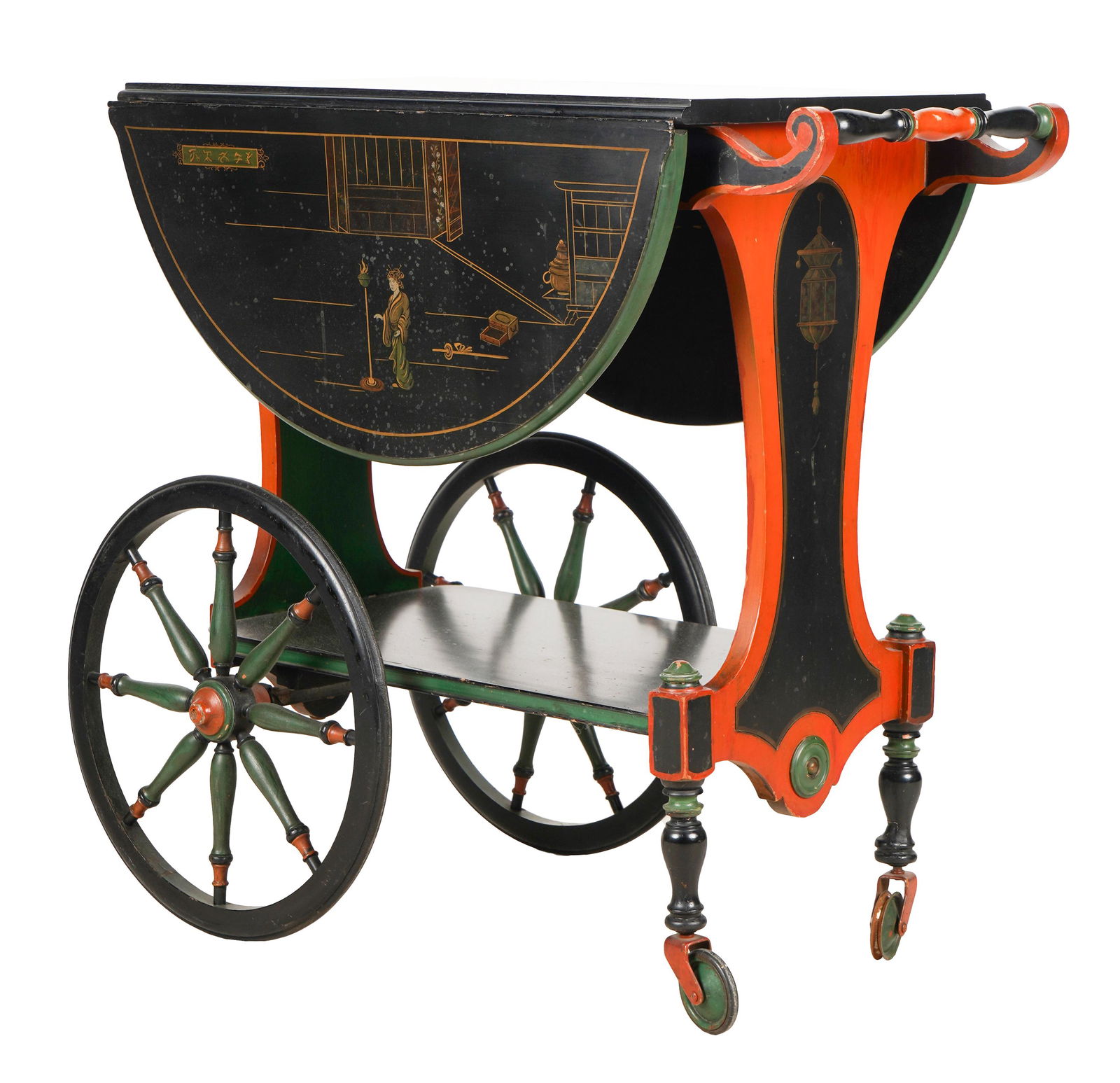 PAINTED DROP LEAF TEA CART (1 of 14)