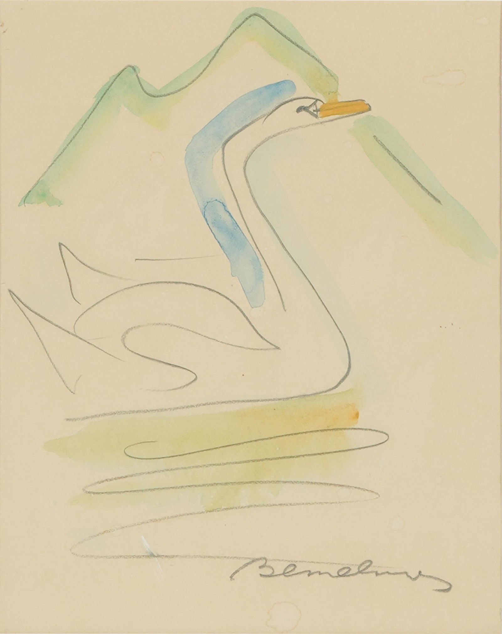 LUDWIG BEMELMANS (1898 - 1962): SWAN (1 of 8)