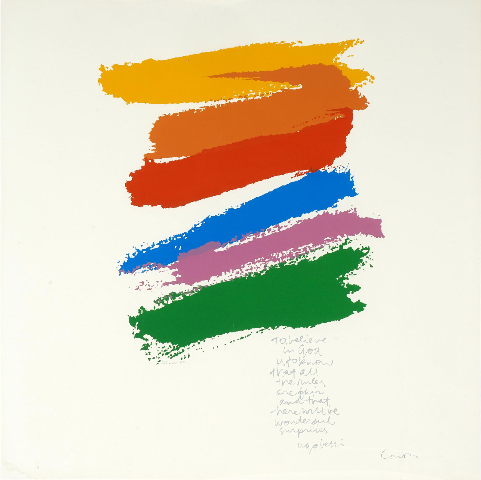 SISTER MARY CORITA KENT (1918 - 1986): BELIEVE IN GOD (1 of 8)