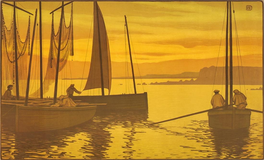 PAUL EMILE BERTHON (1872 - 1909): LES PECHEURS SARDINES (1 of 10)