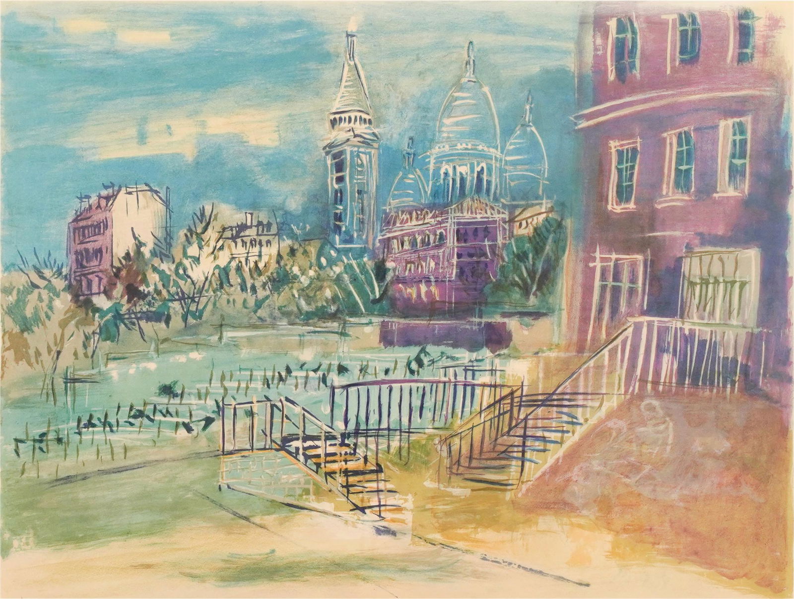 JEAN DUFY (1888 - 1964): MONTMARTRE (1 of 8)