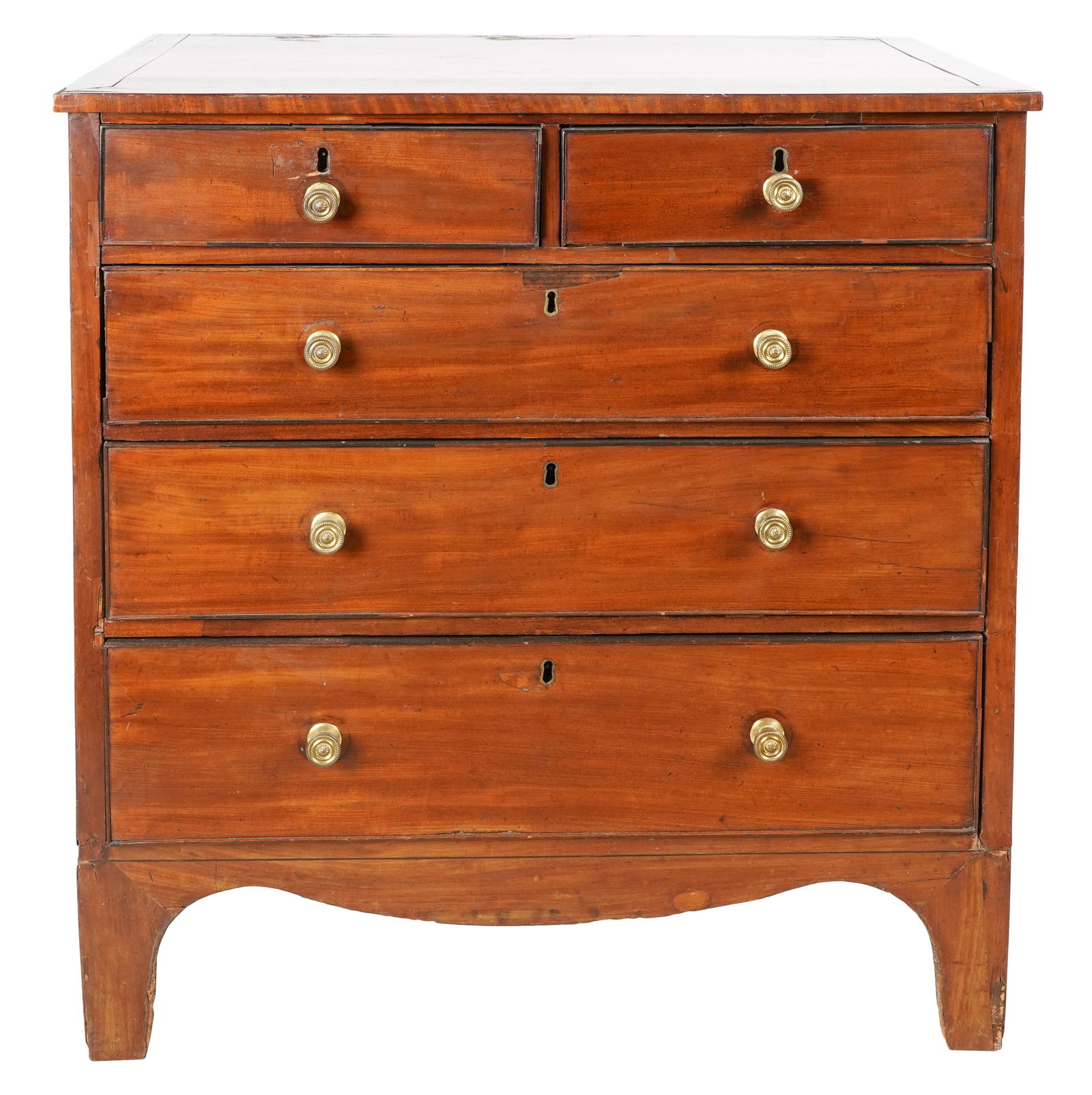 GEORGE III MAHOGANY CHEST OF DRAWERS (1 of 10)