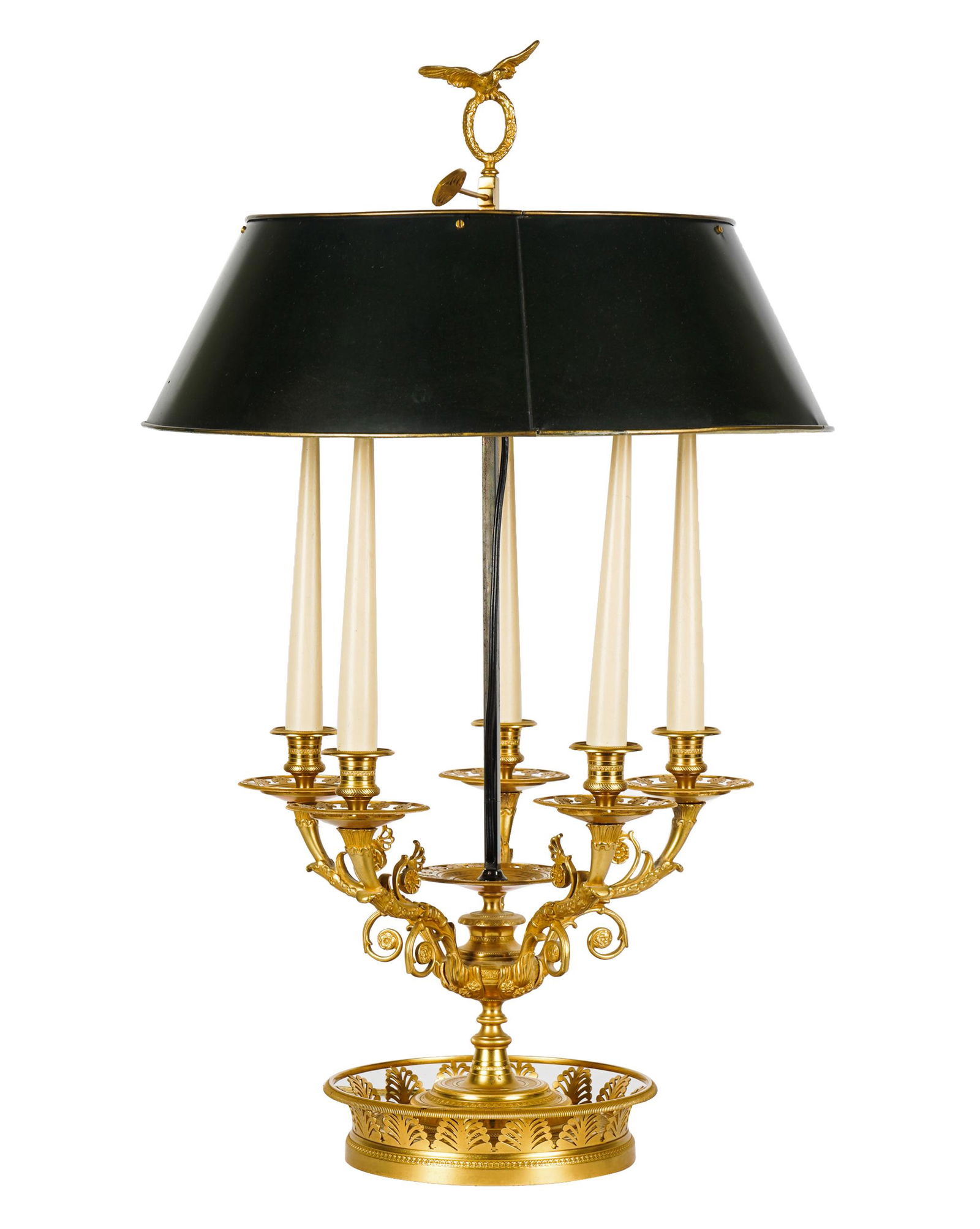 GILT METAL BOUILLOTTE LAMP (1 of 12)