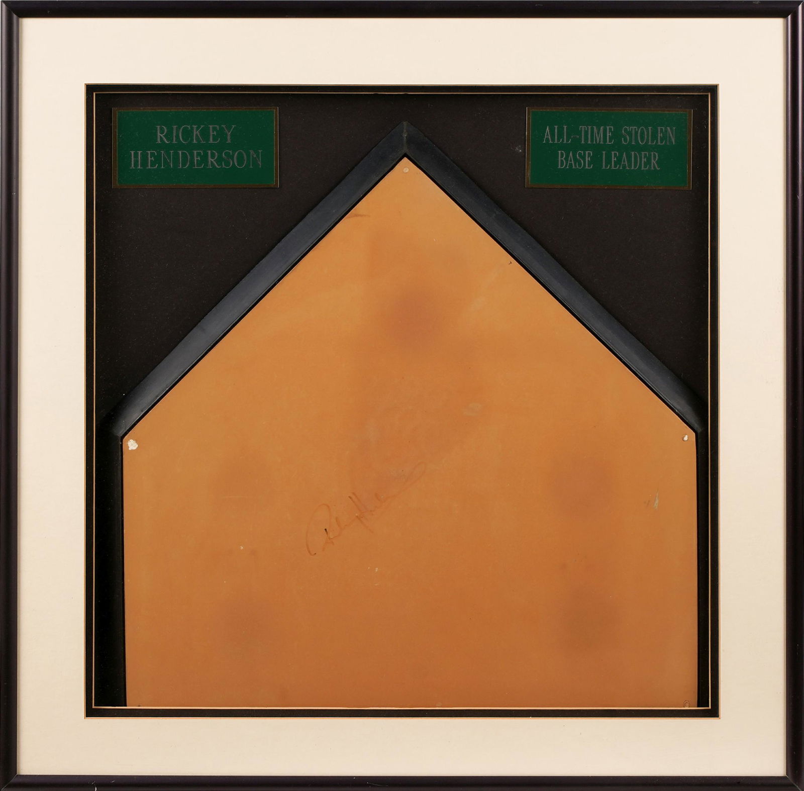 RICKY HENDERSON SIGNED HOME PLATE (1 of 6)
