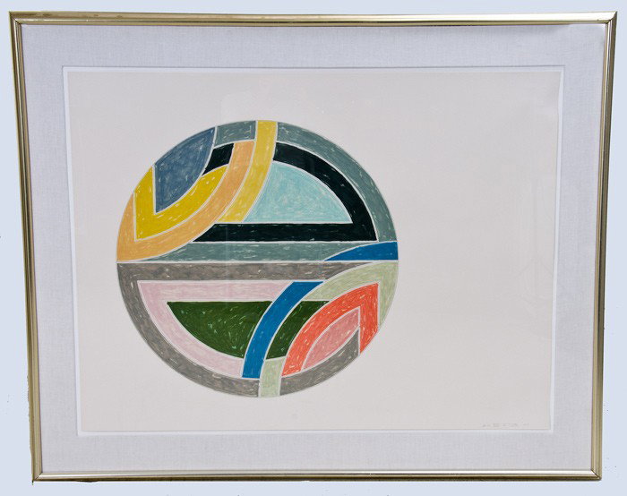 FRANK STELLA: "SINJERLI VARIATIONS IIA": circa 1977; Axsom, 116 colored offset lithograph and screenprint signed in pencil lower right artist's proof XIV from an edition of 20 From "Sinjerli Variations Squared with Colored Grounds" Published