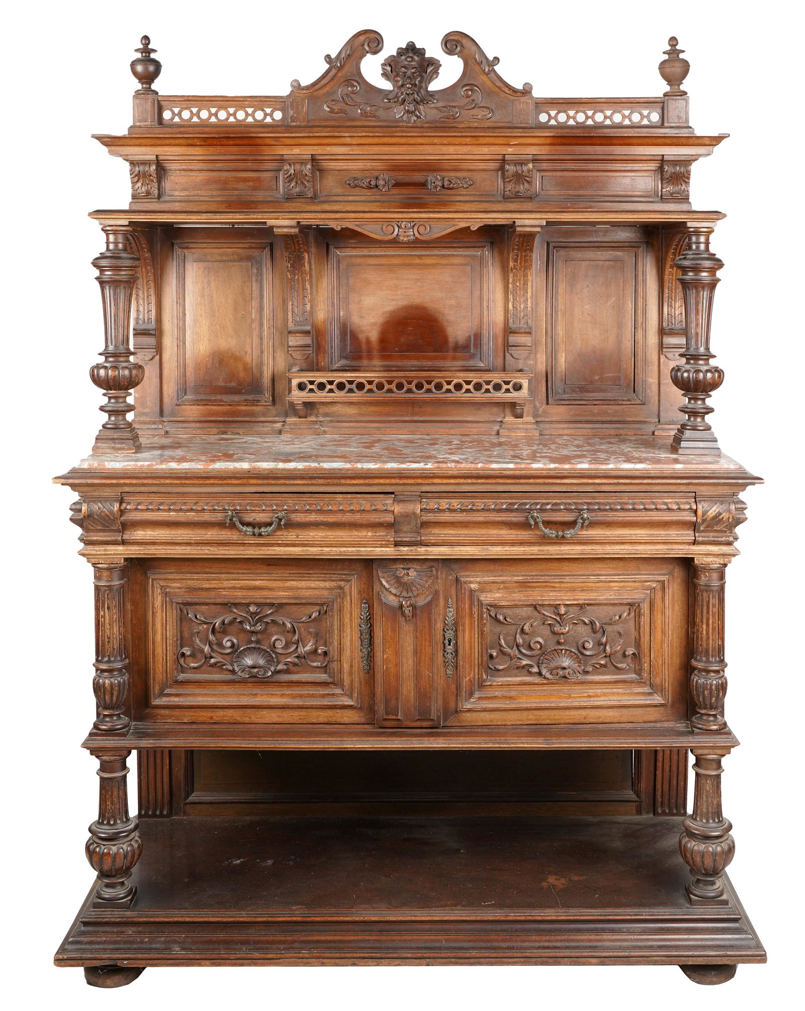 RENAISSANCE REVIVAL CARVED WALNUT BUFFET (1 of 11)