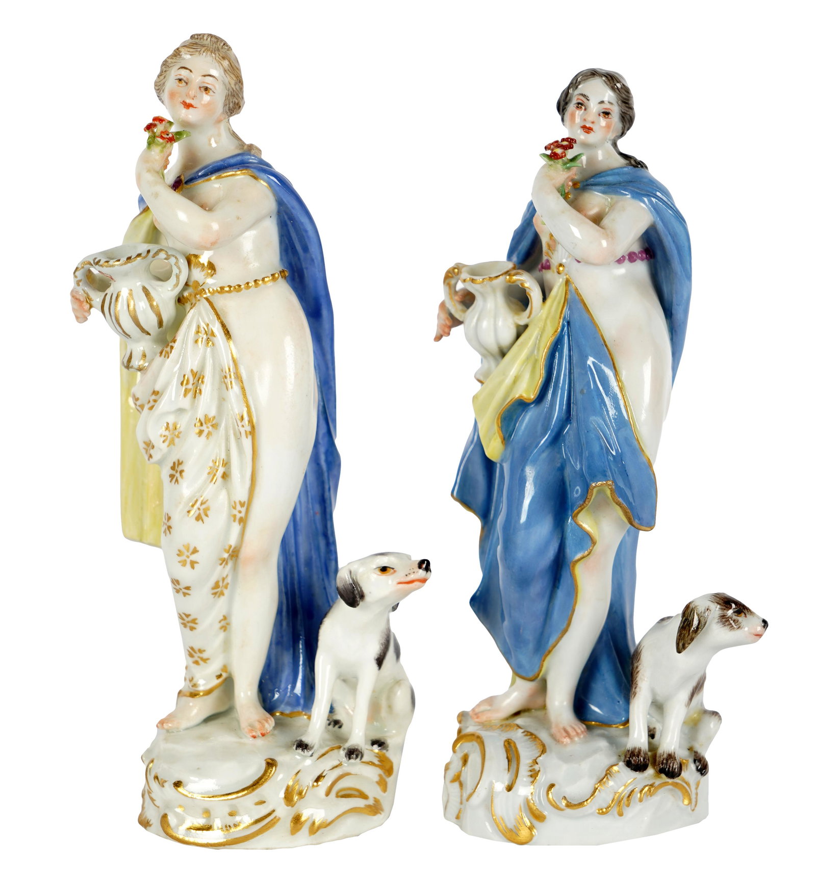 TWO MEISSEN PORCELAIN FIGURINES (1 of 5)