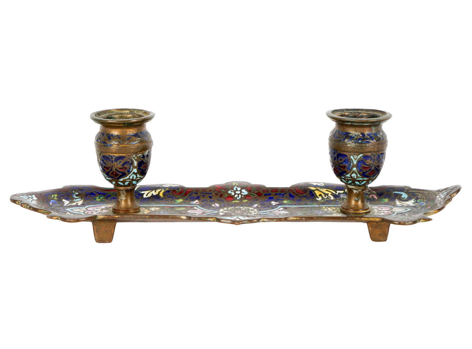 CHAMPLEVE ENAMEL CANDLE HOLDER (1 of 7)
