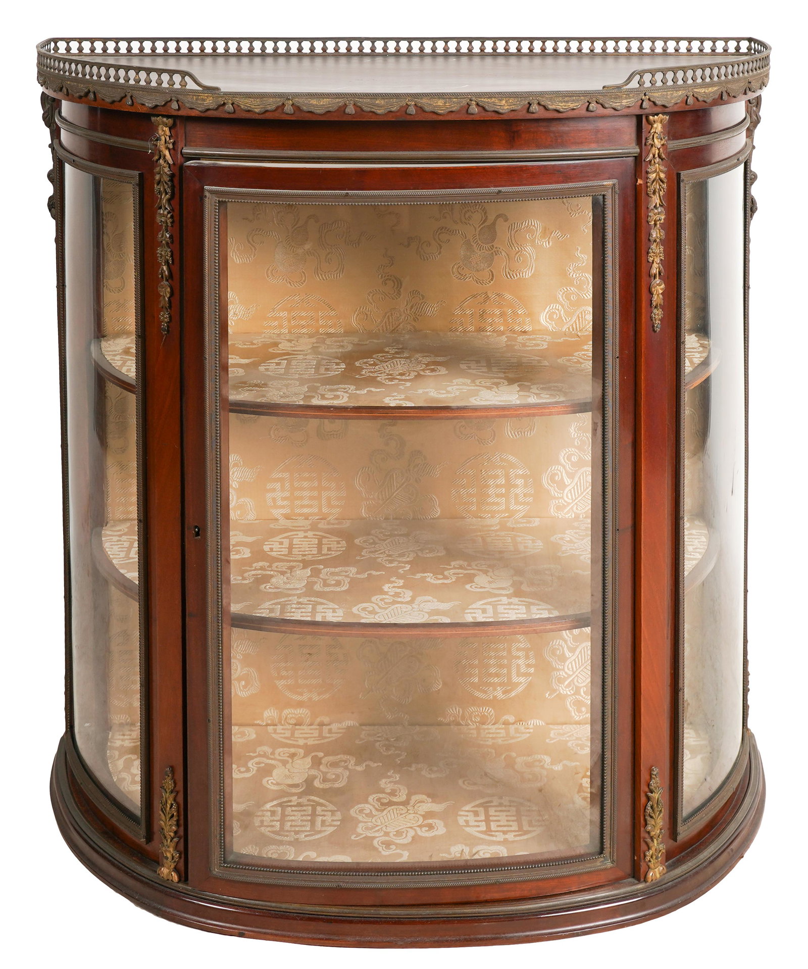 GILT METAL-MOUNTED MAHOGANY VITRINE (1 of 11)