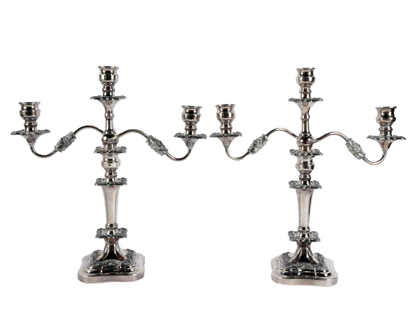 PAIR OF AMERICAN SILVERPLATE CANDELABRA (1 of 10)