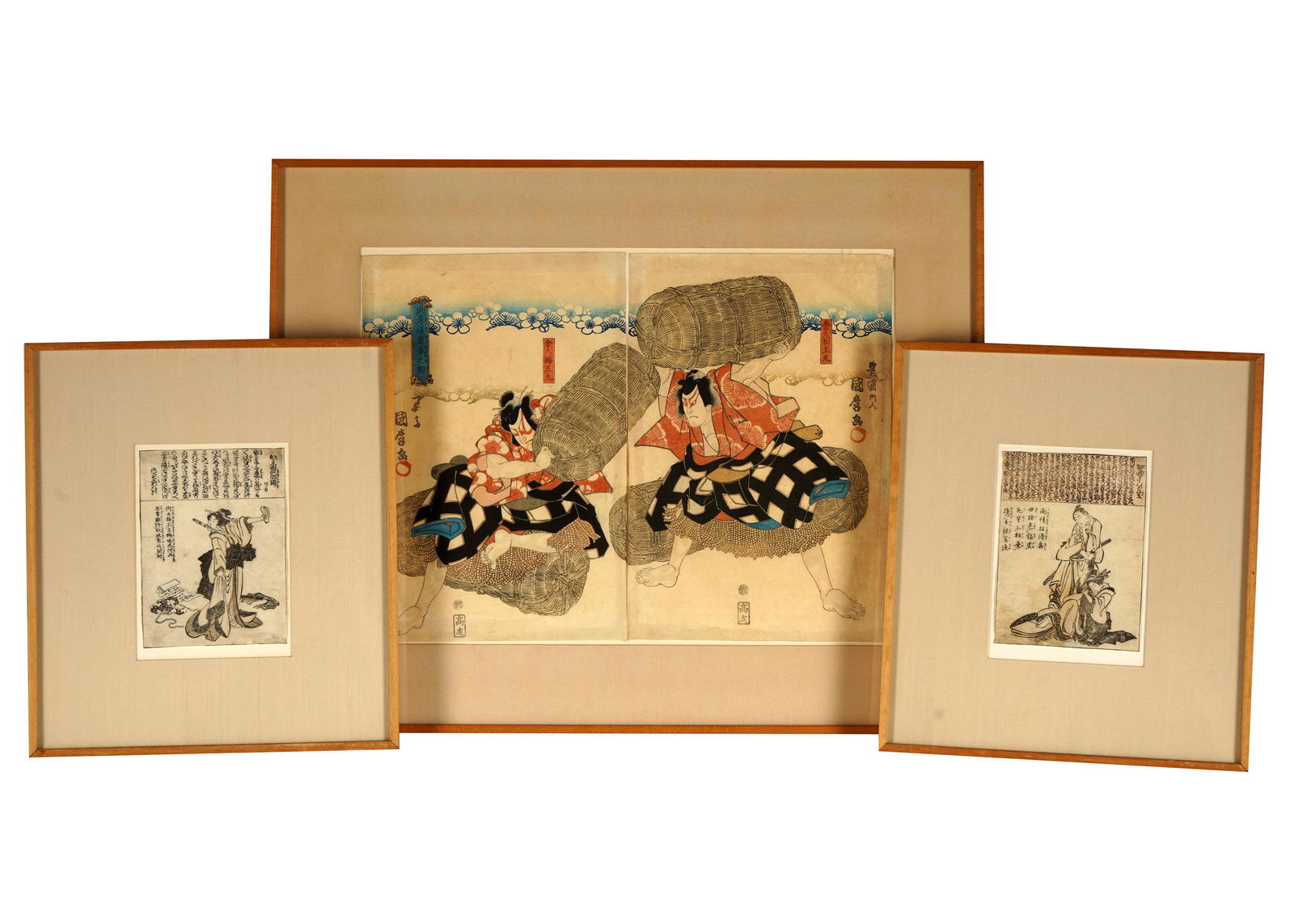 THREE JAPANESE WOODBLOCK PRINTS (1 of 17)