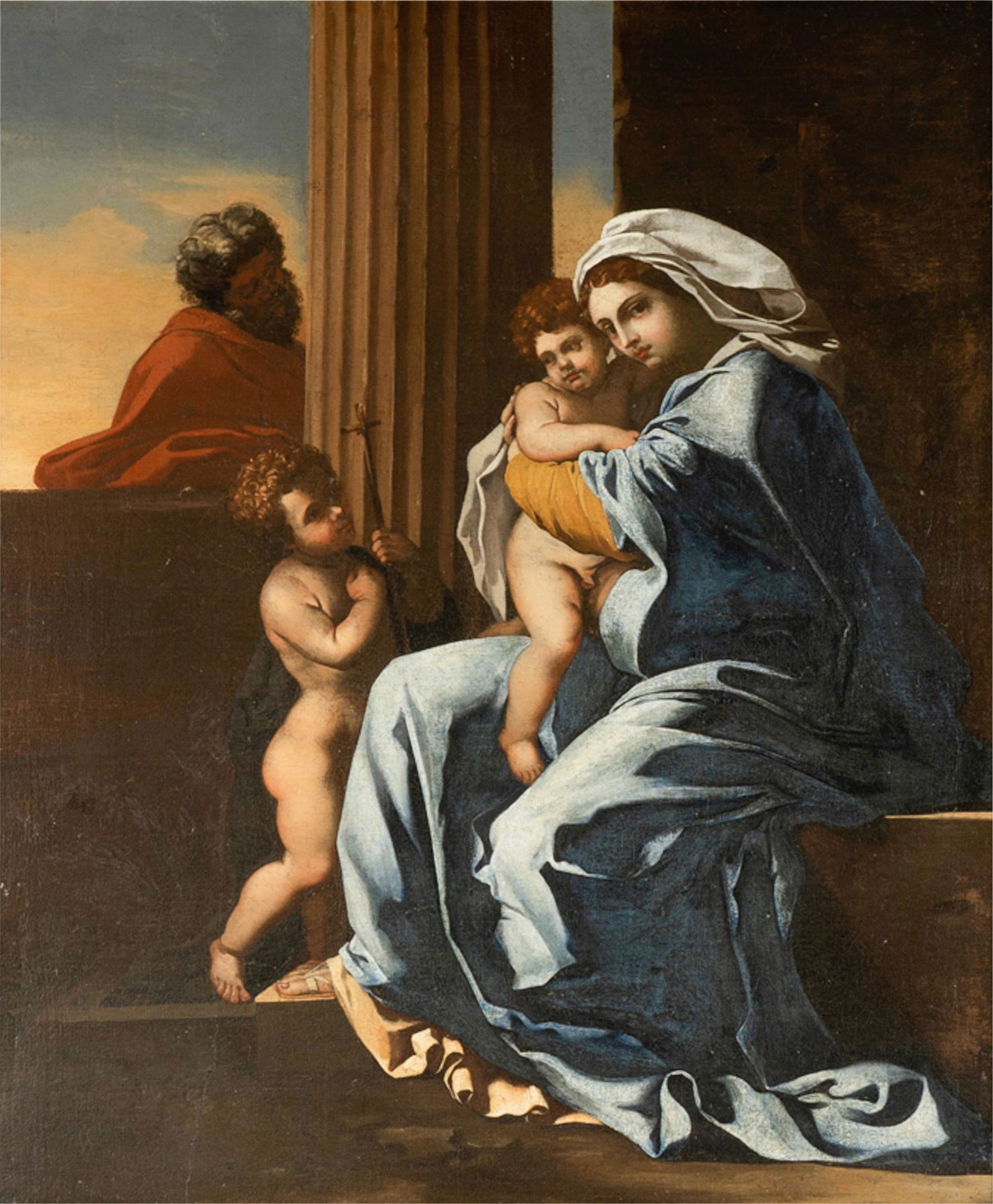 MANNER OF NICOLAS POUSSIN: HOLY FAMILY & ST. JOHN (1 of 12)