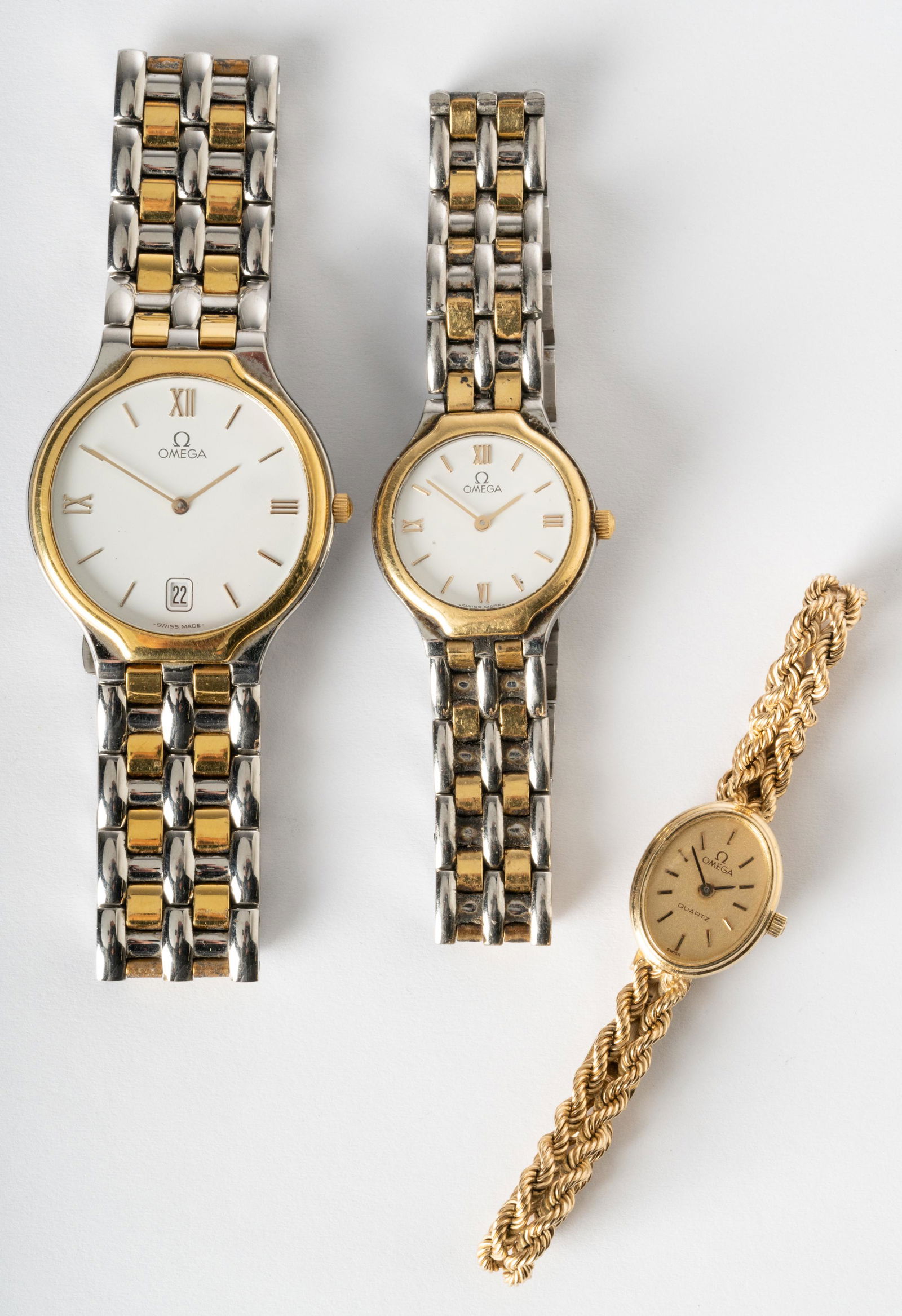 THREE ASSORTED OMEGA WATCHES (1 of 10)