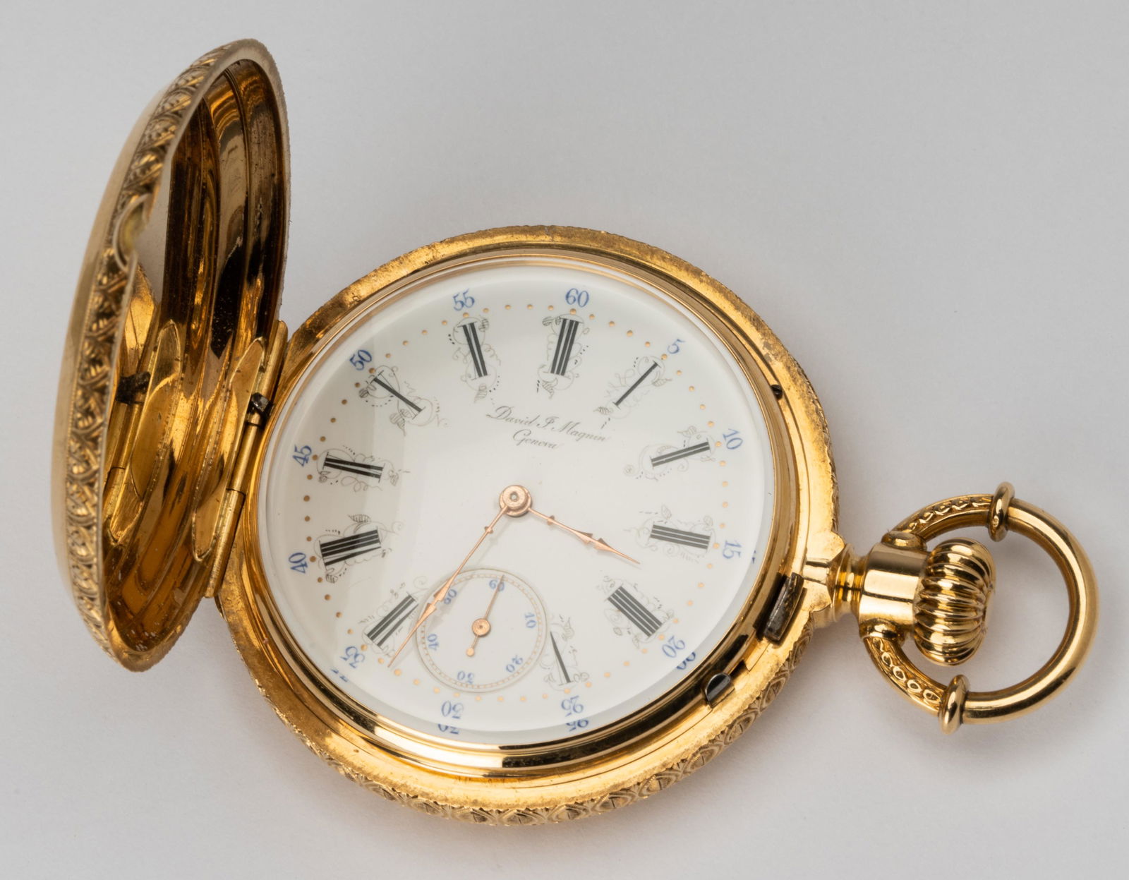DAVID F. MAGNIN 18 KARAT GOLD POCKET WATCH (1 of 10)