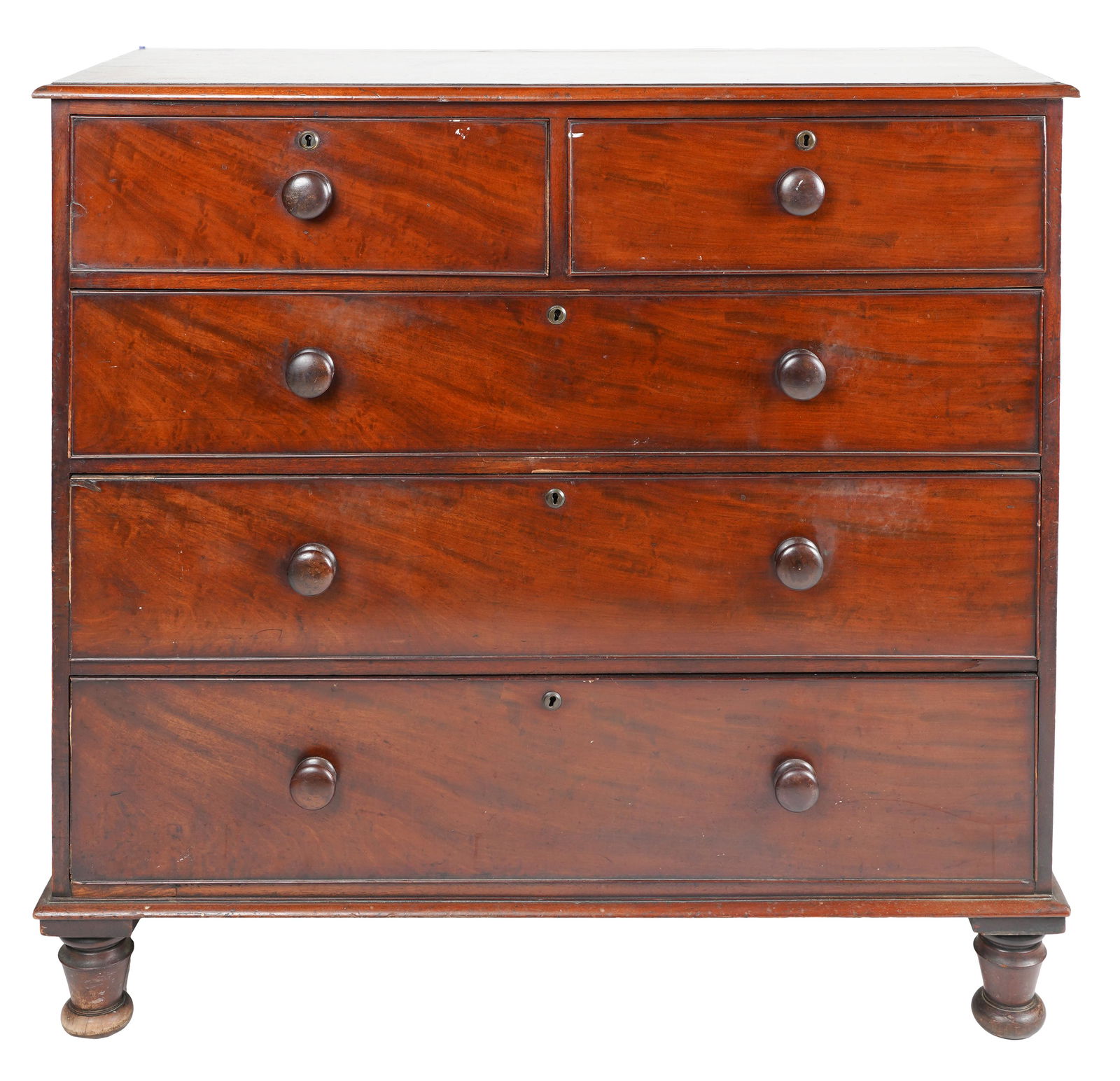 ENGLISH MAHOGANY CHEST OF DRAWERS (1 of 13)
