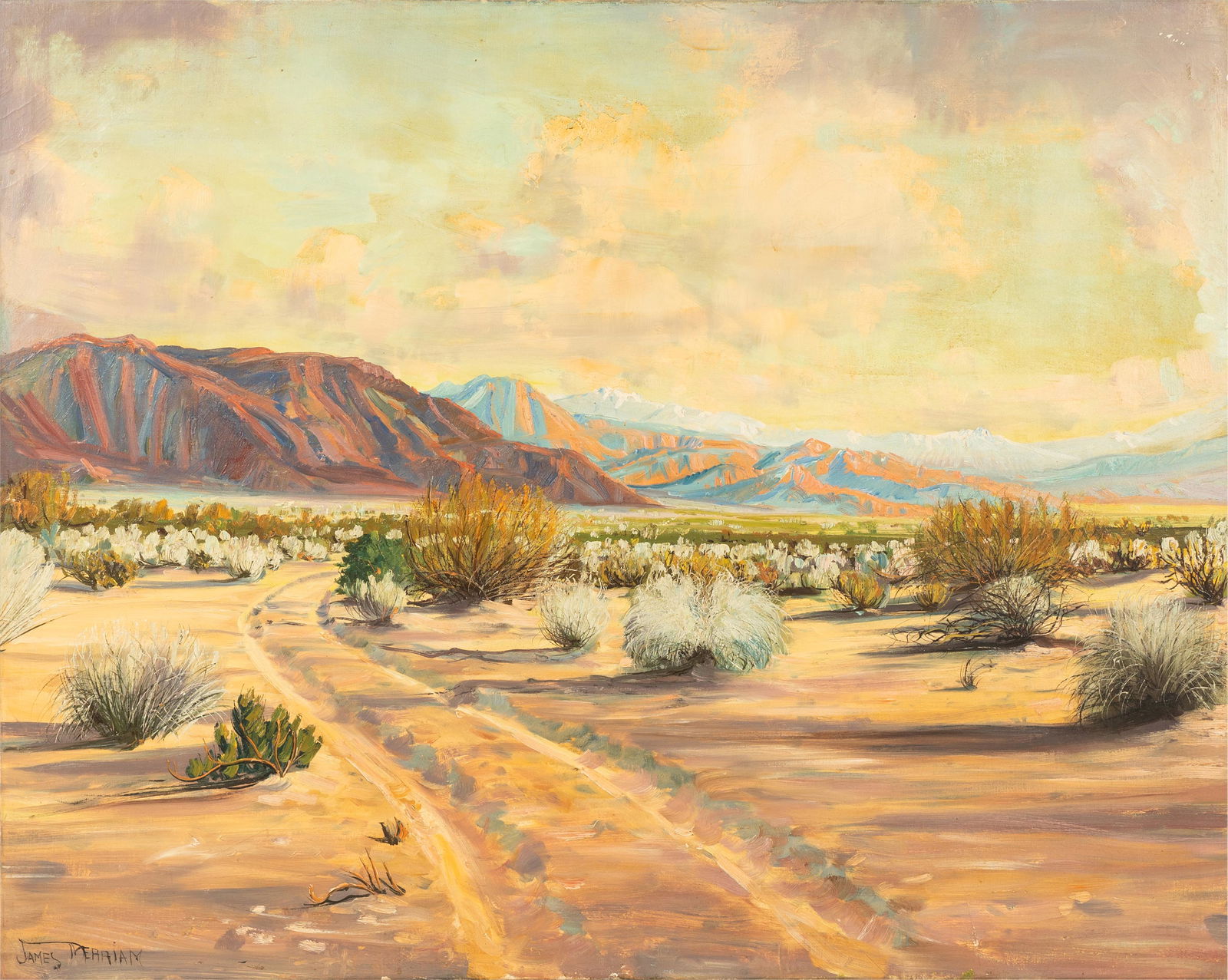 JAMES ARTHUR MERRIAM (1880 - 1951):  DESERT LANDSCAPE (1 of 18)