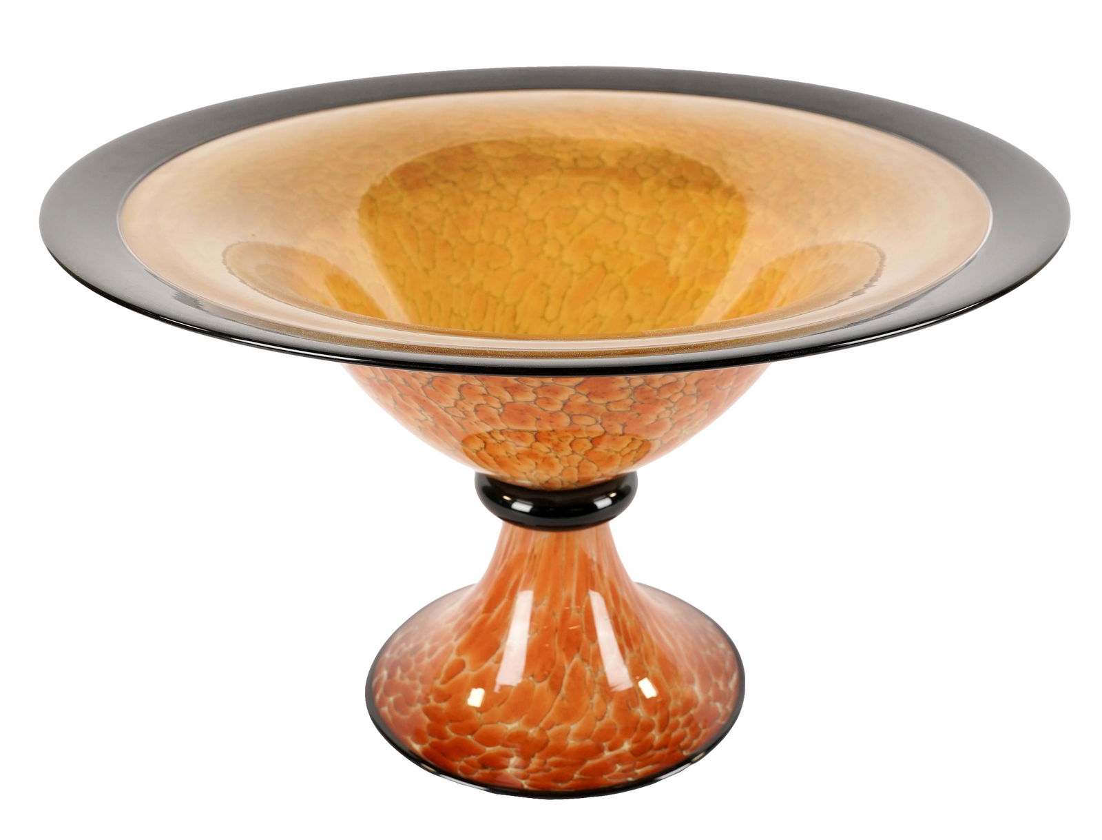 LARGE MURANO-STYLE ART GLASS CENTER BOWL (1 of 7)