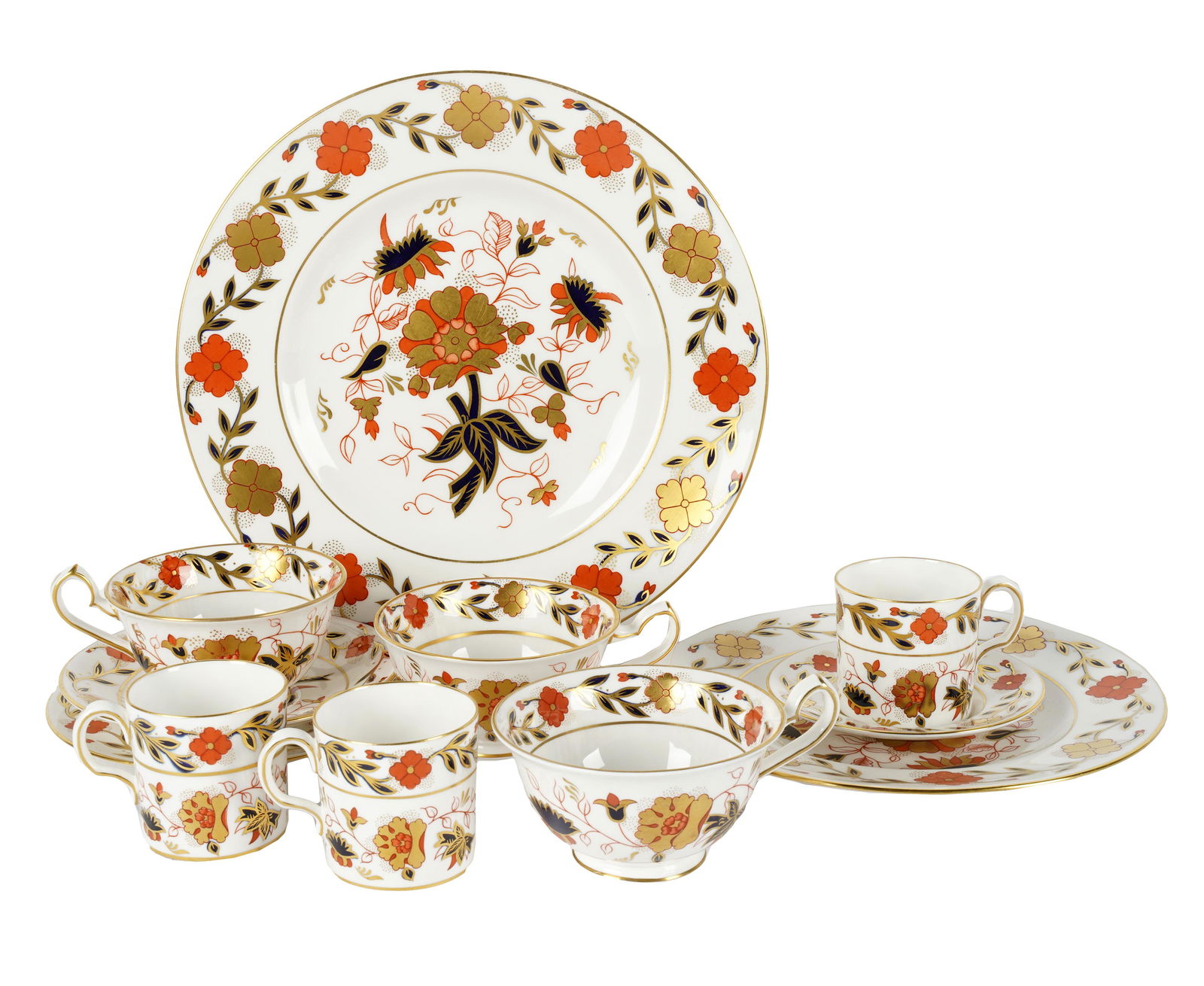 ROYAL CROWN DERBY "ASIAN ROSE" PORCELAIN SERVICE (1 of 13)