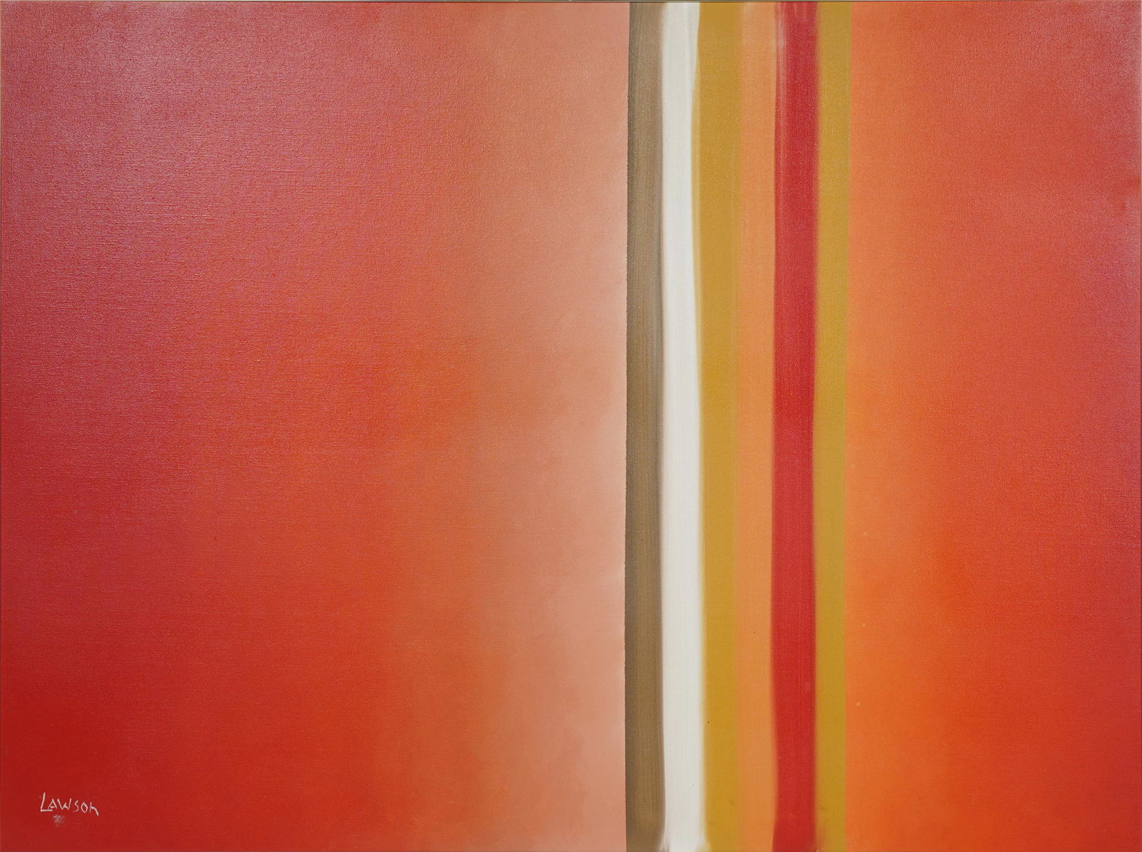 ROBERT LAWSON (20TH CENTURY): RED FIELD (1 of 8)