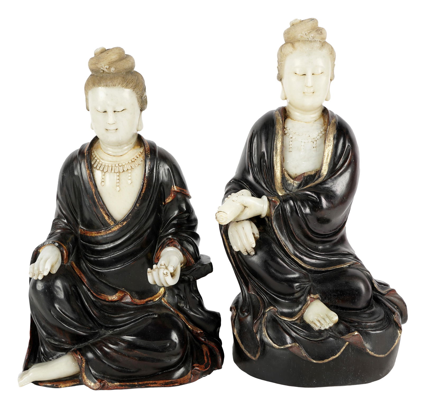 TWO CHINESE QUAN YIN FIGURES (1 of 9)