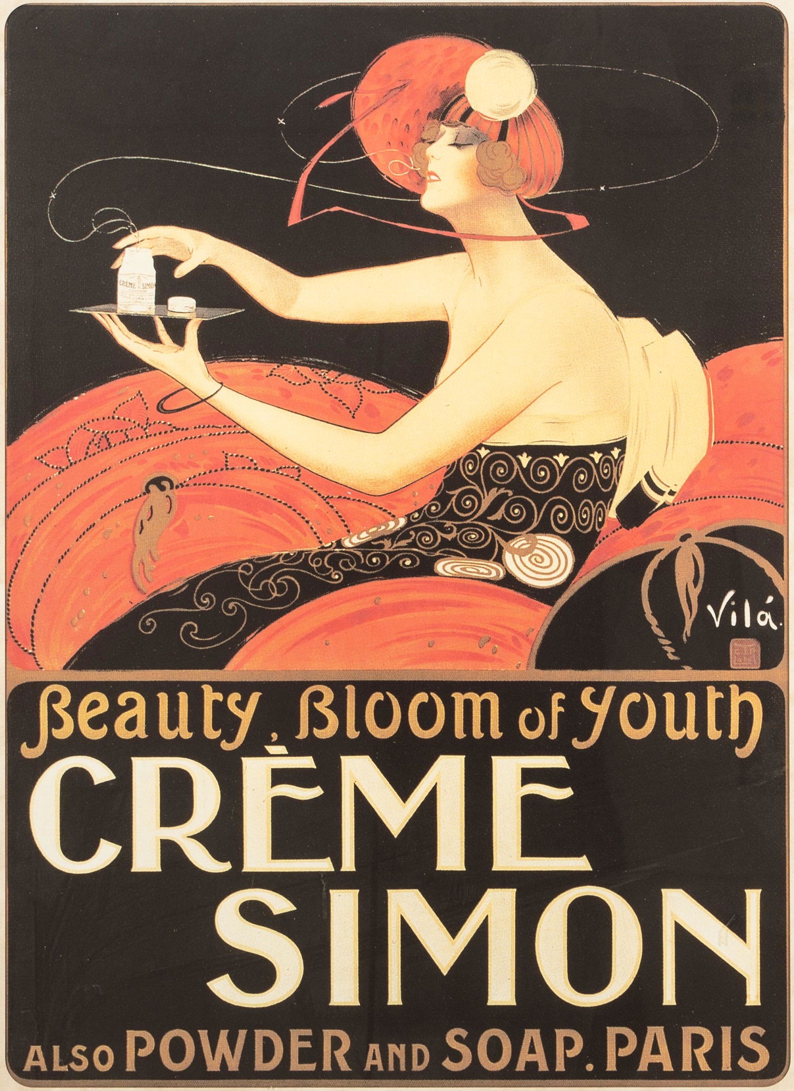 FRAMED FRENCH POSTER "CREME SIMON" (1 of 11)