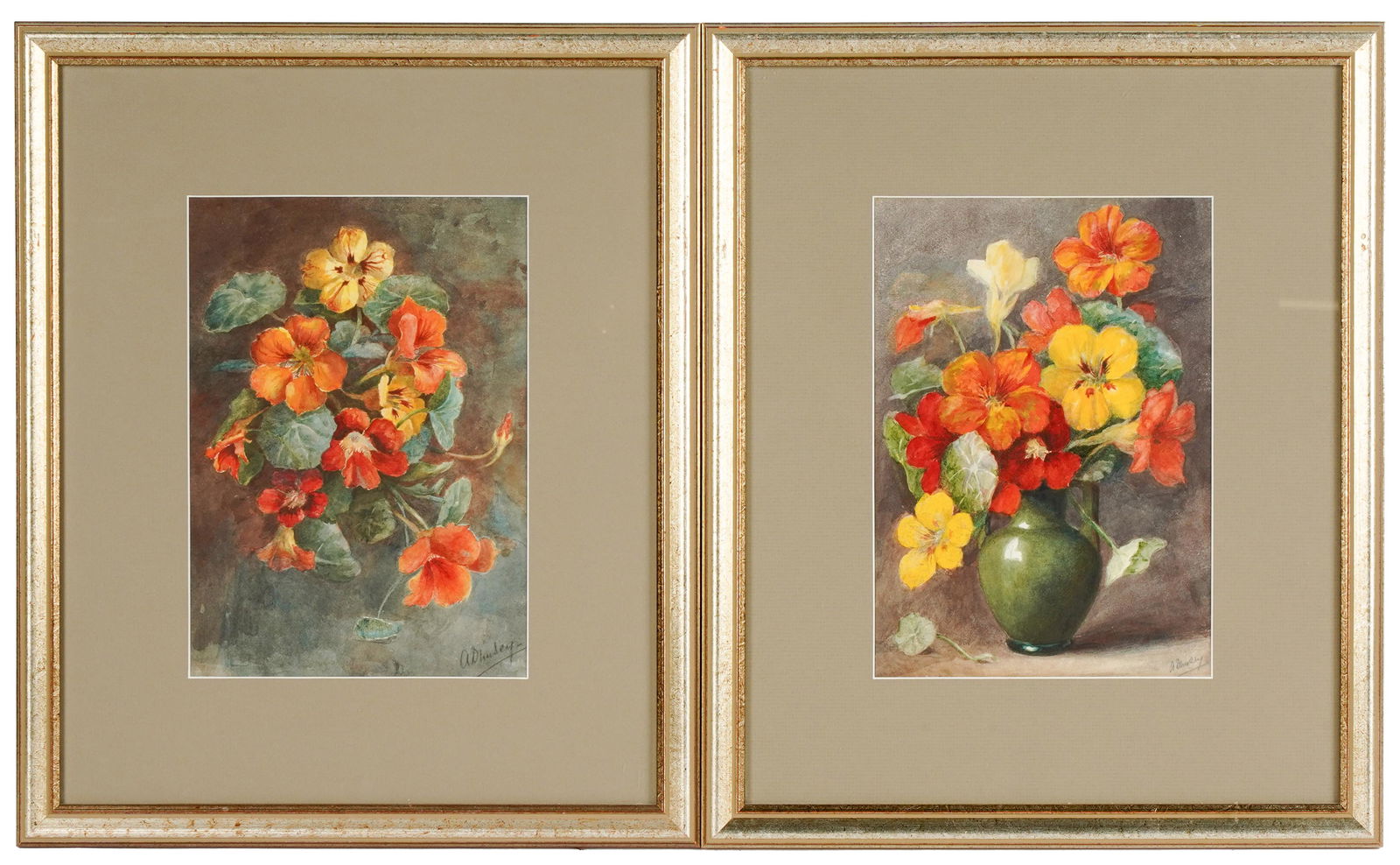20TH CENTURY: TWO FLORAL COMPOSITIONS (1 of 8)