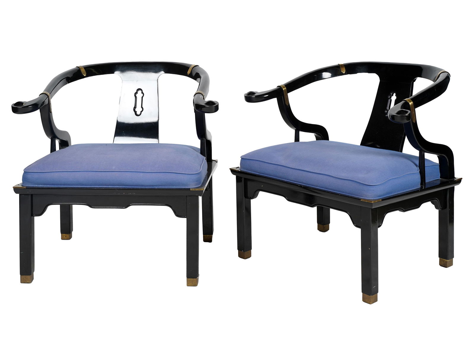 PAIR OF ASIAN-STYLE LACQUERED ARMCHAIRS (1 of 14)