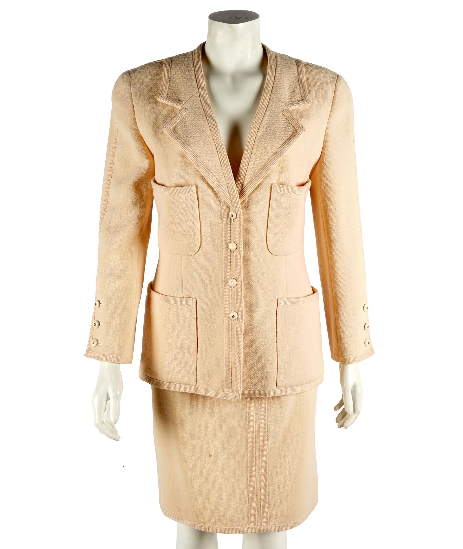CHANEL BOUTIQUE CREAM SKIRT SUIT (1 of 7)