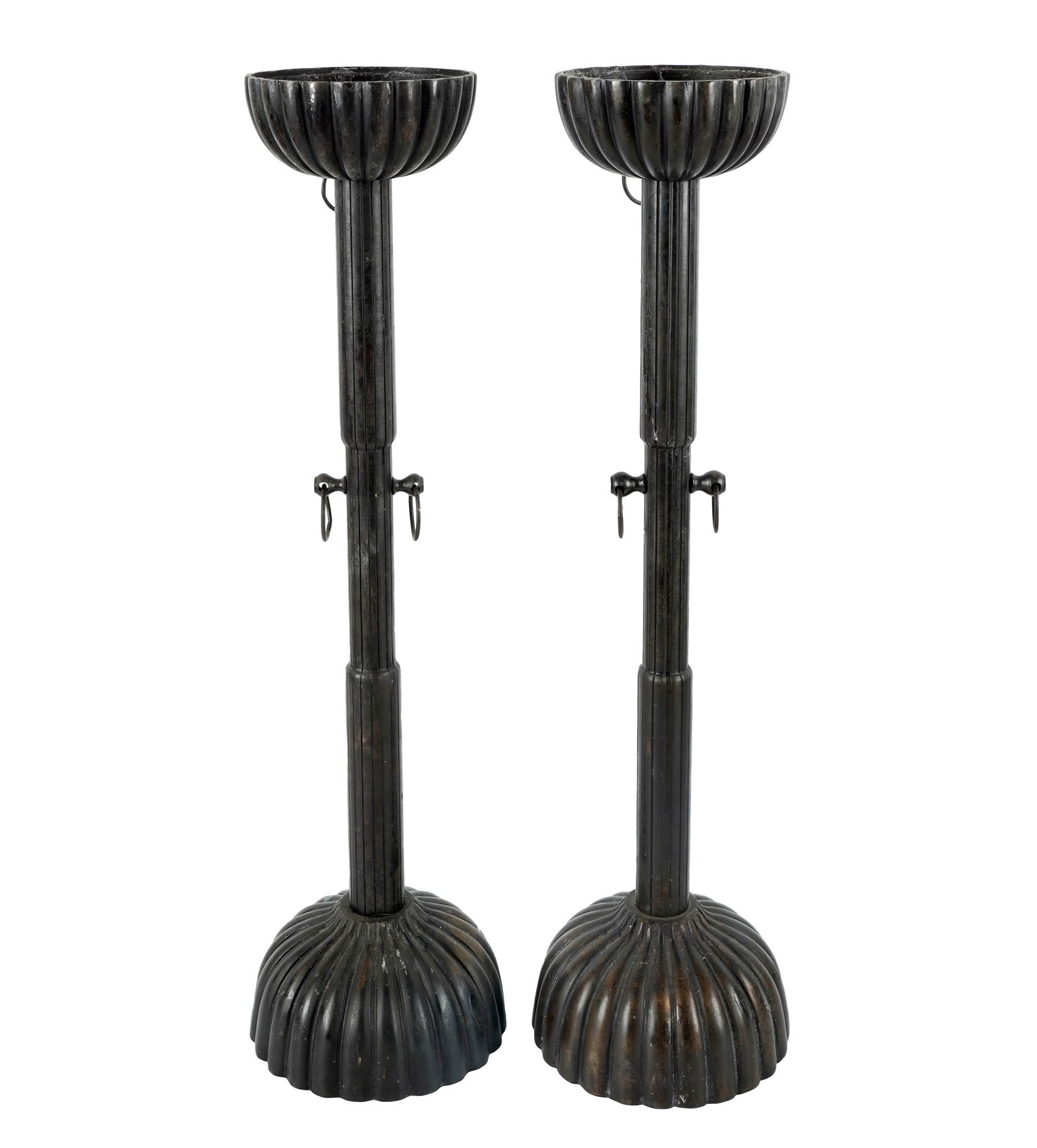 PAIR OF JAPANESE BRONZE ALTAR CANDLESTICKS (1 of 11)
