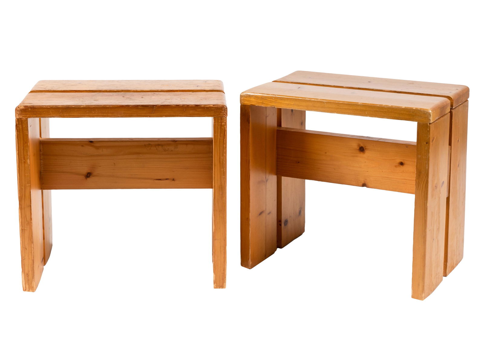PAIR OF CHARLOTTE PERRIAND STOOLS (1 of 7)
