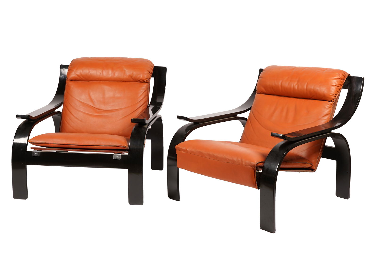 MARCO ZANUSO / ARFLEX PAIR OF "WOODLINE" ARMCHAIRS (1 of 8)