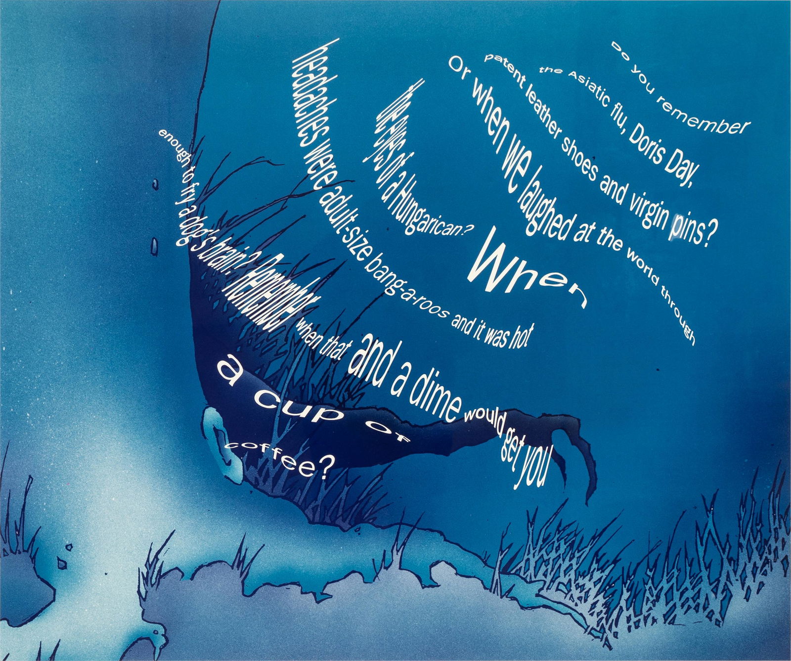 LARRY JOHNSON: UNTITLED (GHOST STORY): 1992; ektacolor print, matted and framed under acrylic; annotated verso "EDITION no. 1/45"; Provenance: MOCA Art Auctions '92; 31 x 37 inches sight; 44 1/2 x 53 1/2 inches frame;