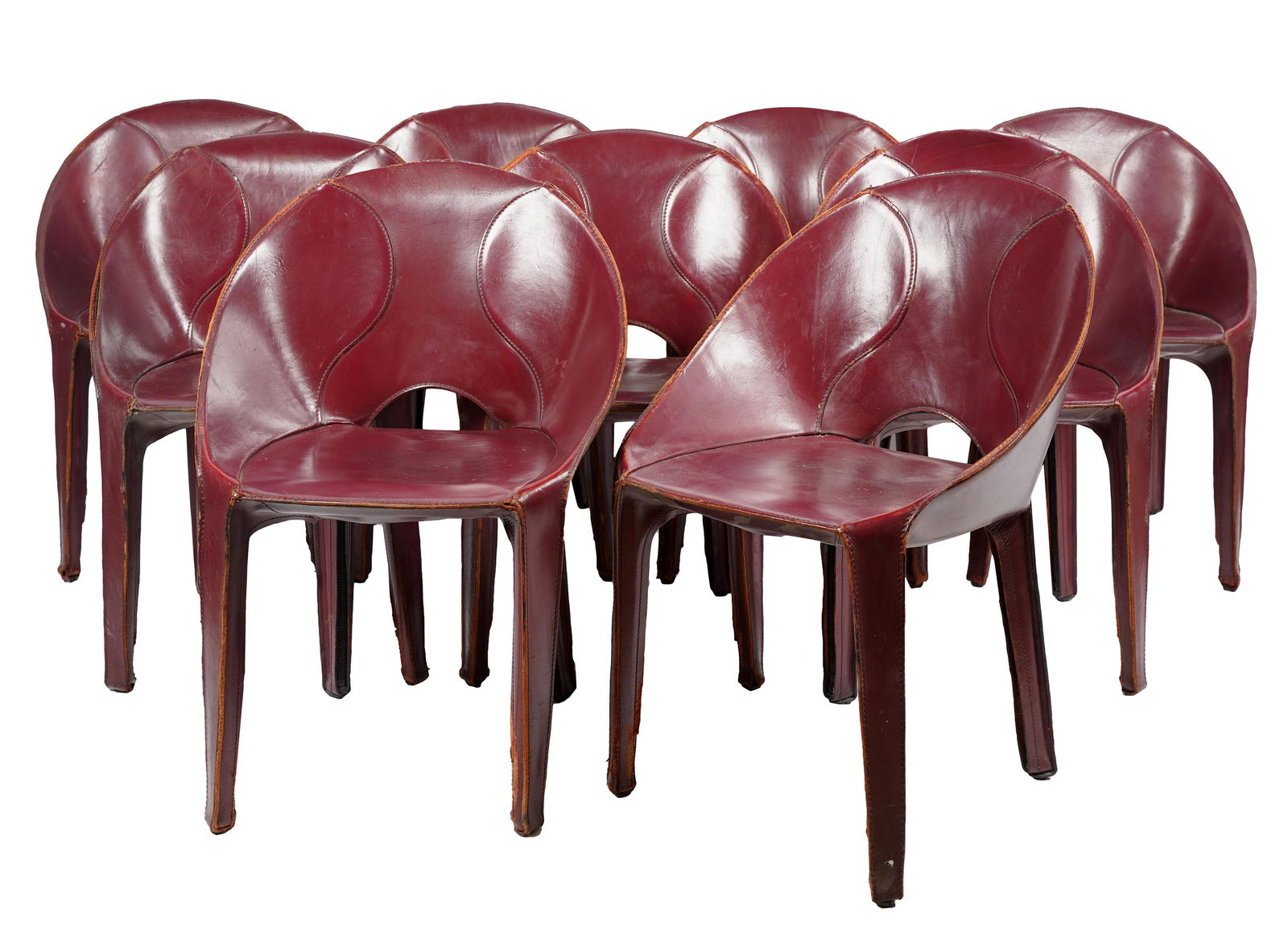 TEN MARIO BELLINI / CASSINA "LIRA E LIUTO" CHAIRS (1 of 10)