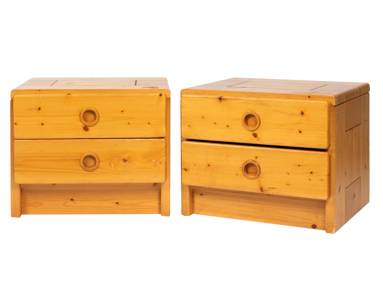 CHARLOTTE PERRIAND PAIR OF PINE NIGHTSTANDS (1 of 8)