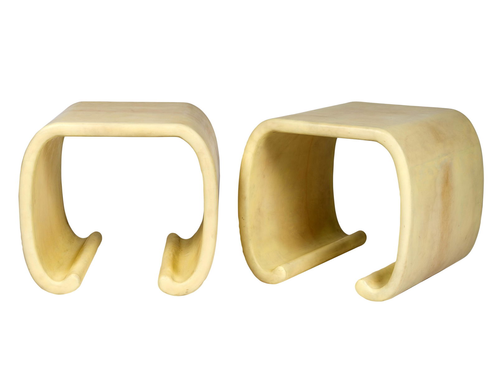 PAIR OF CONTEMPORARY PARCHMENT-VENEER SIDE TABLES (1 of 8)