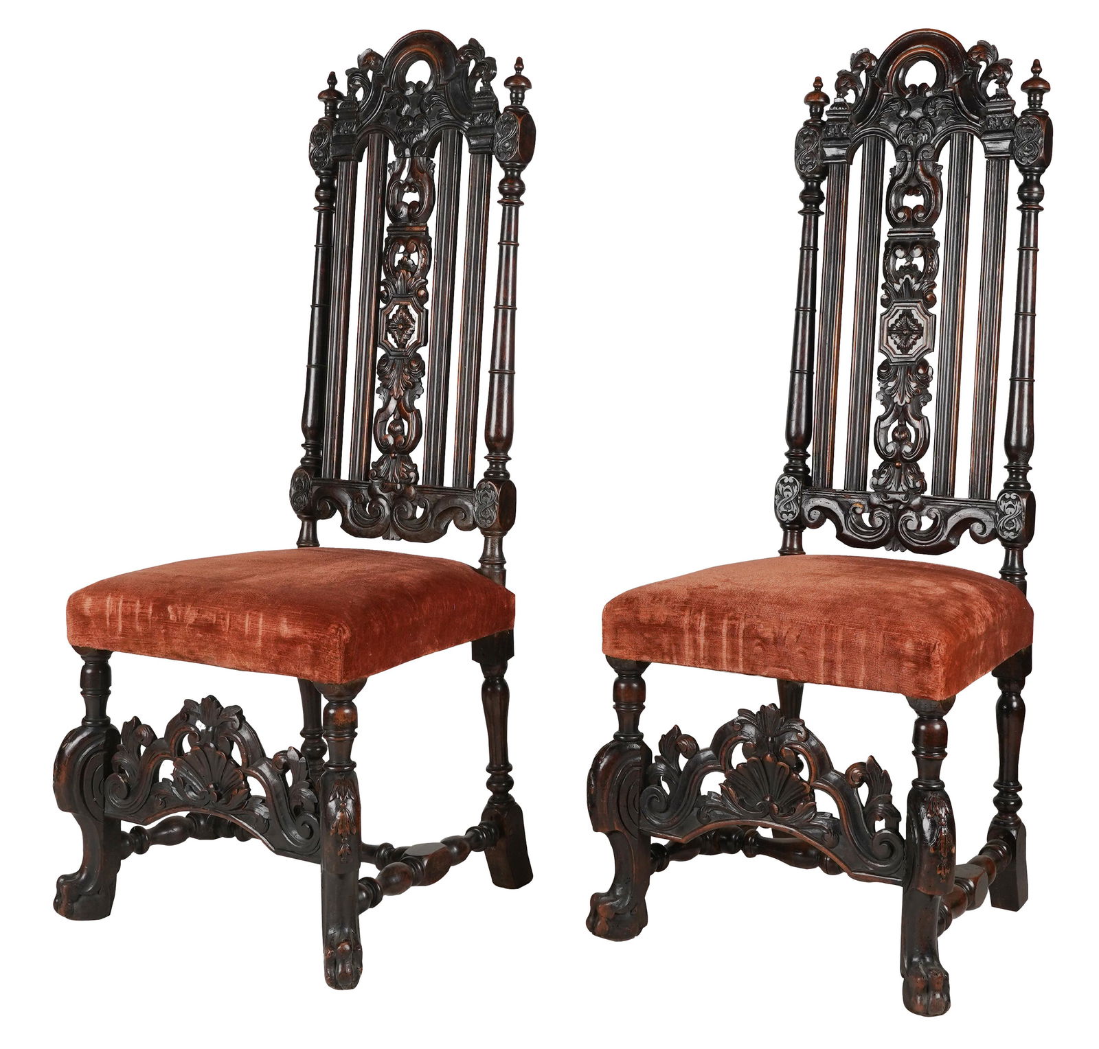 PAIR OF WILLIAM & MARY-STYLE SIDE CHAIRS (1 of 12)