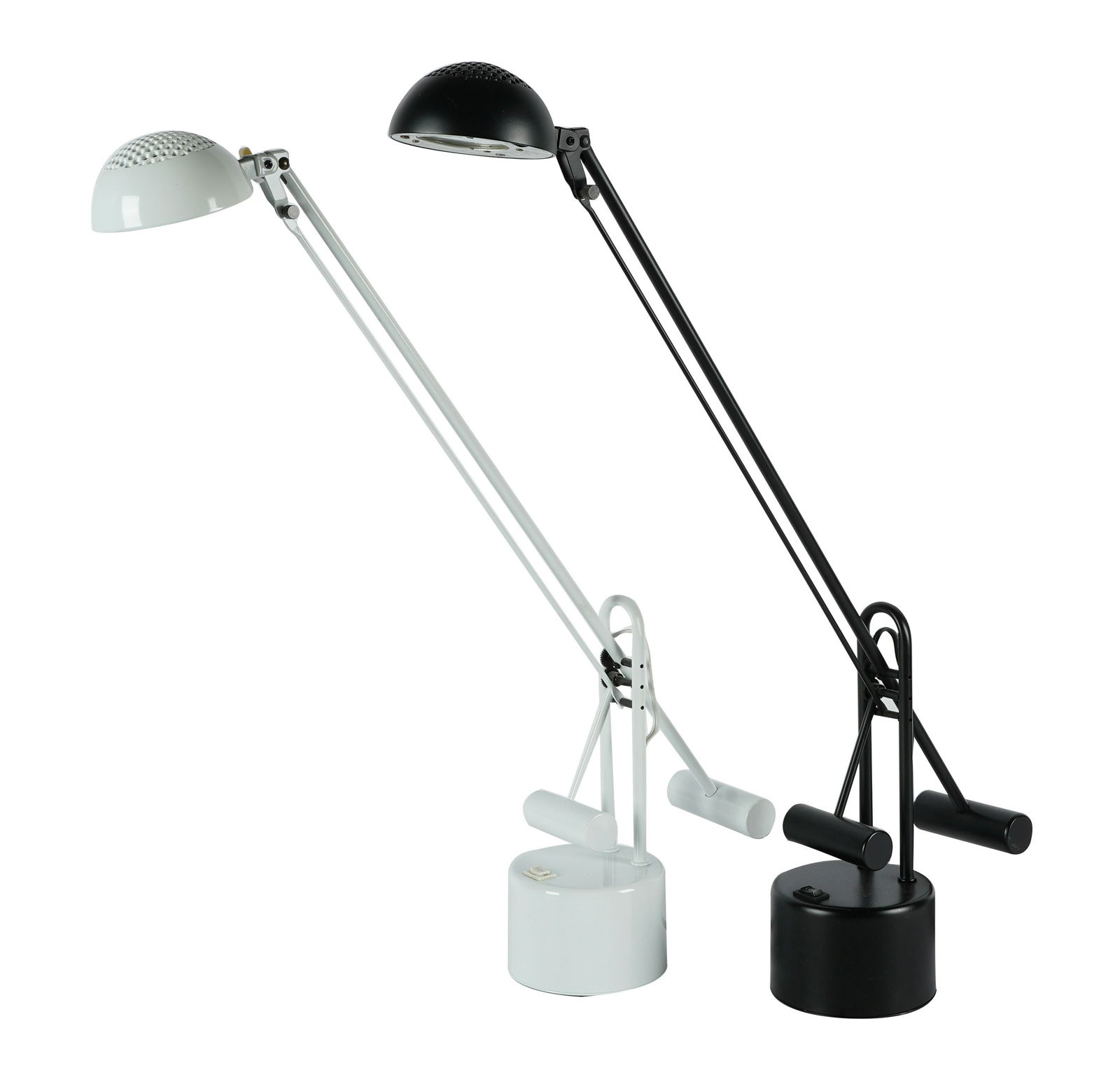 TWO METAL COUNTERBALANCE TASK LAMPS (1 of 9)