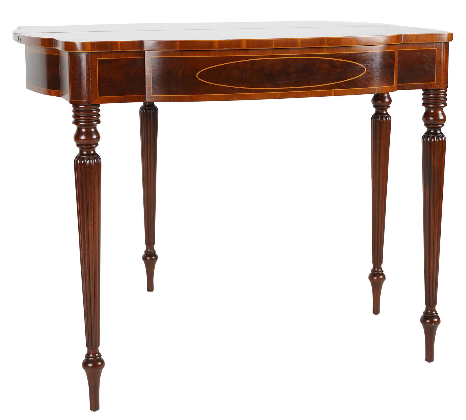FEDERAL-STYLE LINE-INLAID MAHOGANY GATELEG TABLE (1 of 11)