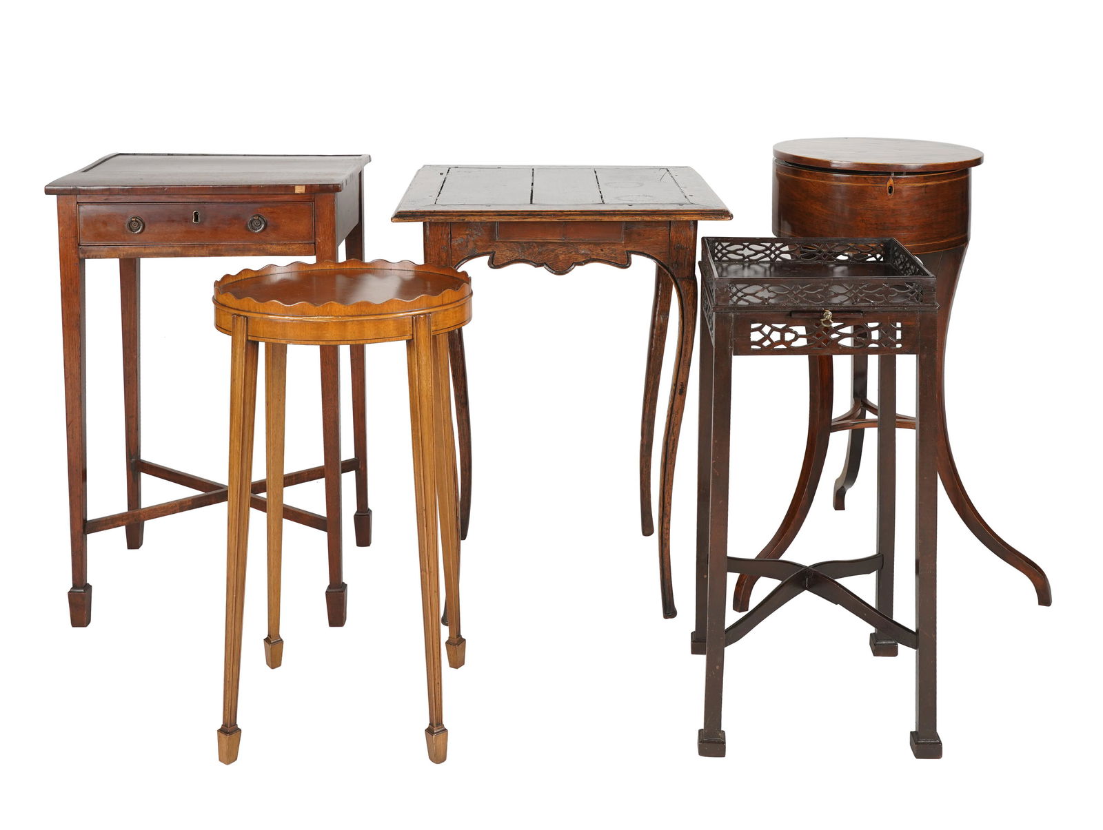 FIVE ASSORTED ANTIQUE SIDE TABLES (1 of 11)