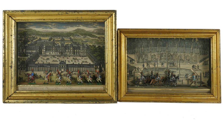 Two Shadowbox Dioramas Of French Scenes