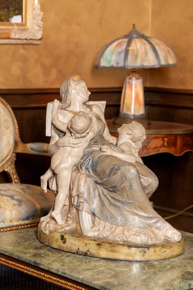 Larry Flynt French Glazed Pottery Figural Group (1 of 9)