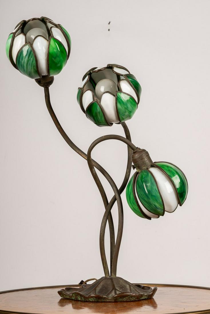 Larry Flynt Handel Three-Light Lillypad Table Lamp (1 of 10)