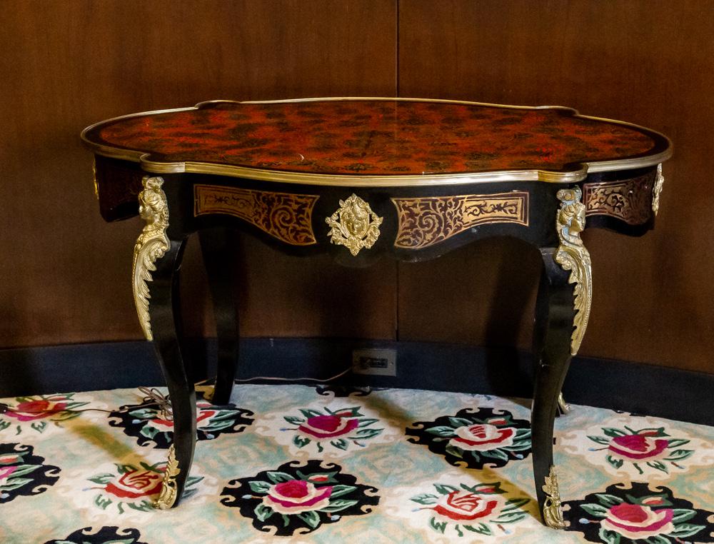 Larry Flynt French Boulle-Style Salon Table (1 of 7)