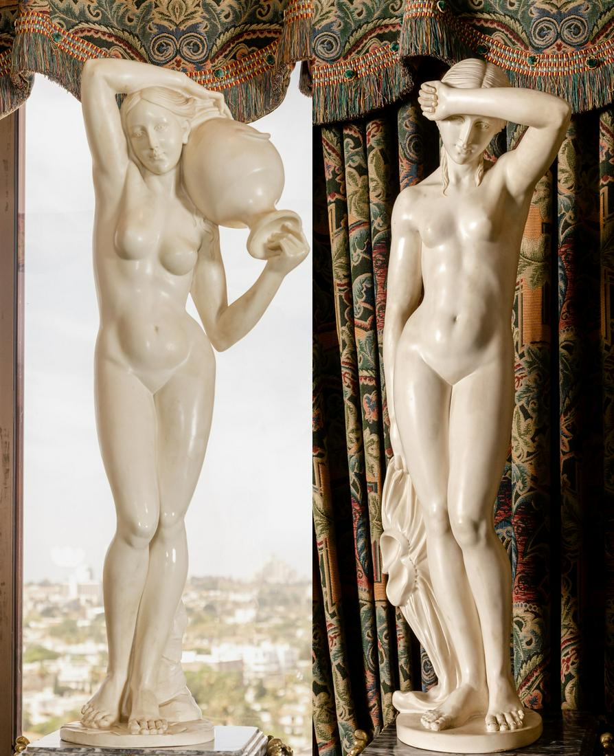 Larry Flynt Pair of Italian-Style Figures of Neoclassic Women (1 of 15)