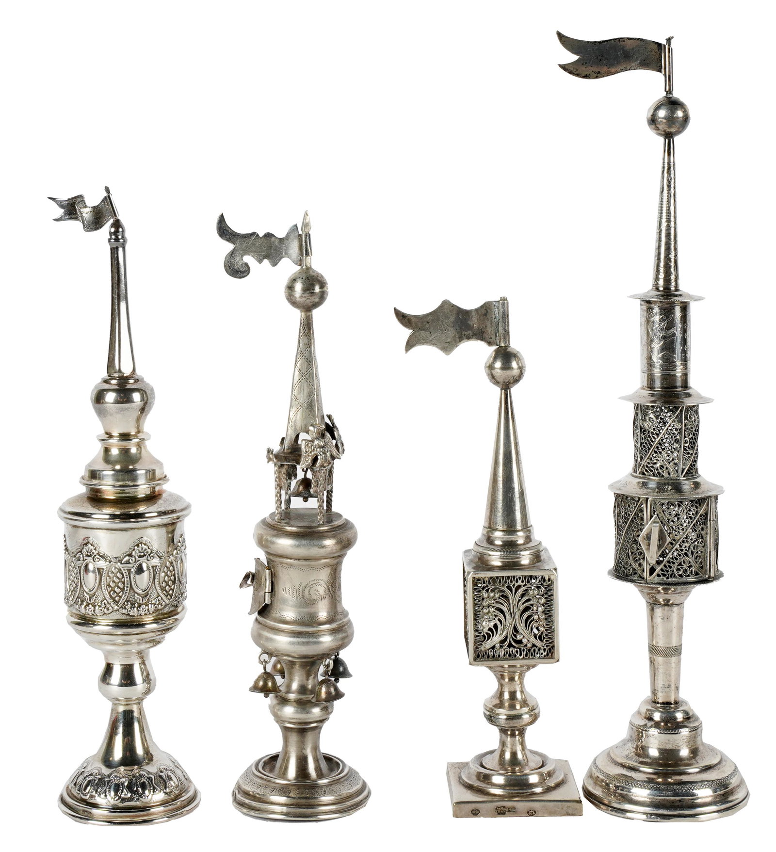 FOUR PIECES OF CONTINENTAL SILVER JUDAICA (1 of 18)