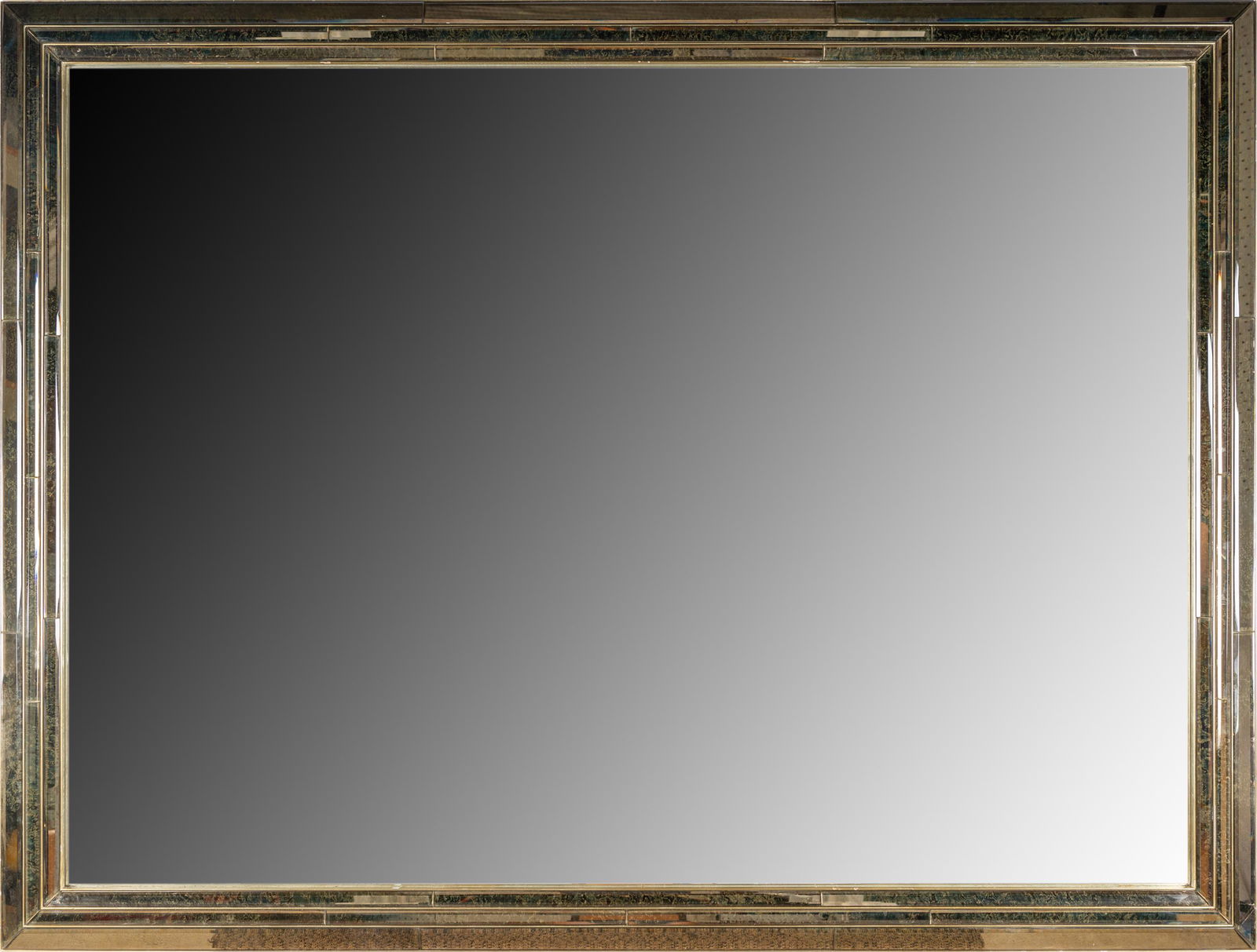 LARGE CONTEMPORARY GLASS-FRAMED WALL MIRROR (1 of 10)